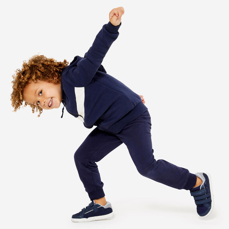 Basic broek voor kinderen regular marineblauw