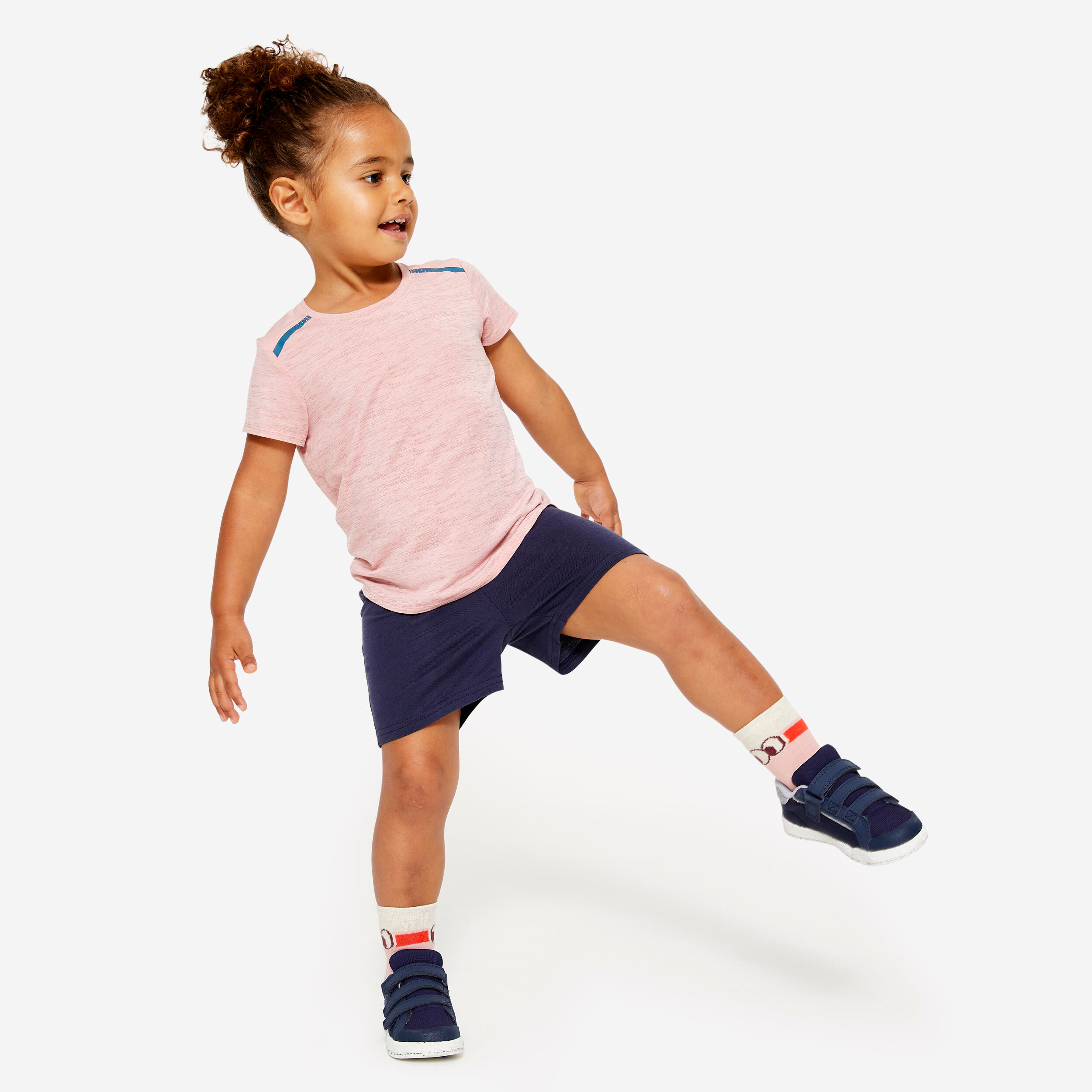 T-shirt leggera e traspirante per bambini - 500 Rosa