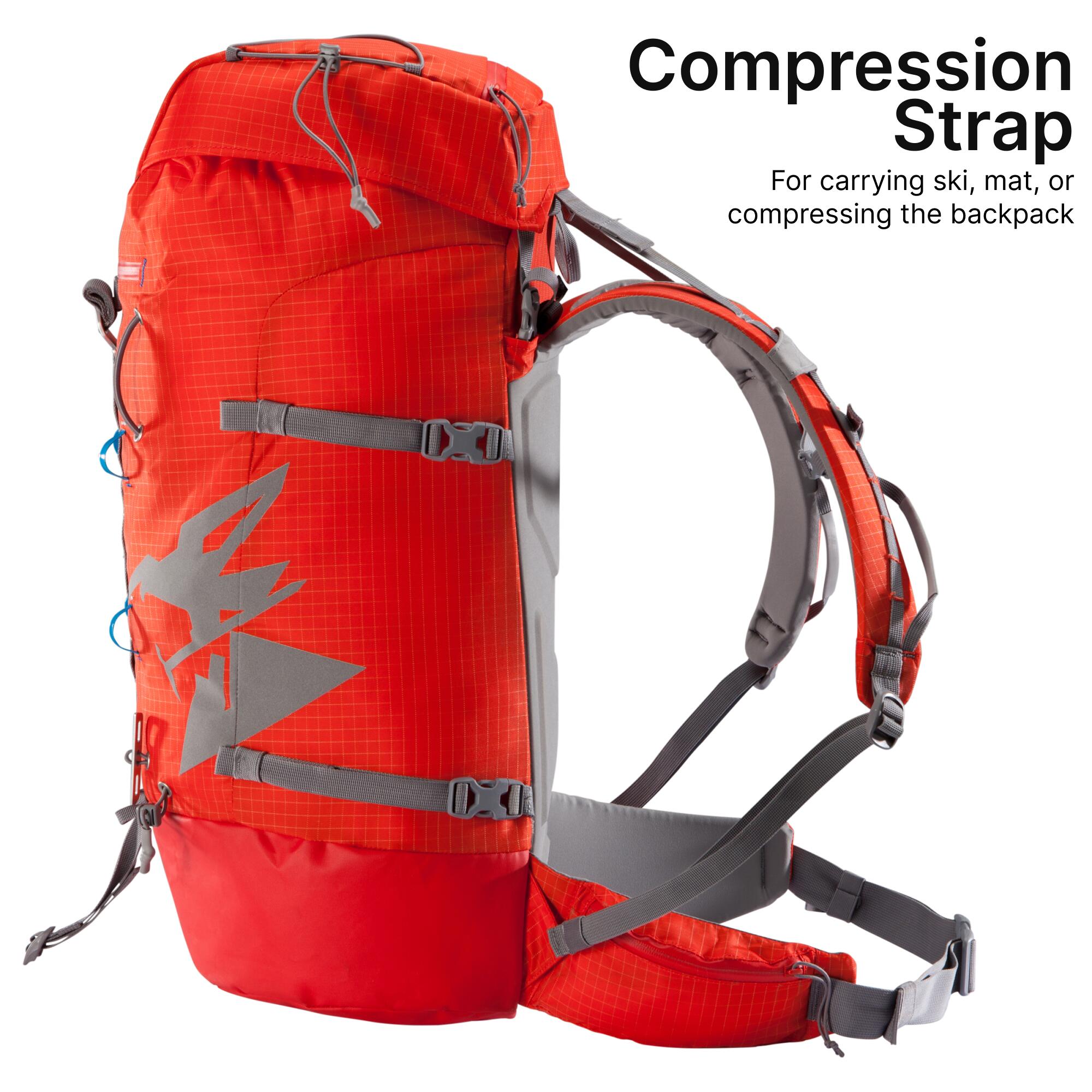Mountaineering Backpack 70 Litres - Makalu 45/70 Red