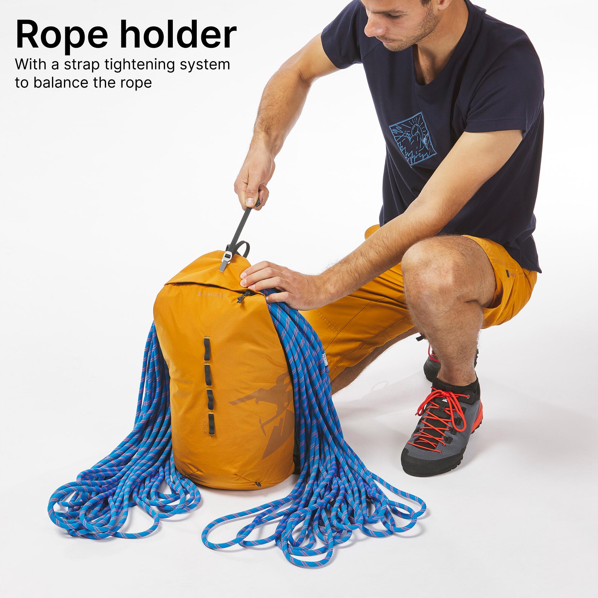 Mochila de Escalada 20 litros - ROCK 20 Ocre 17/36