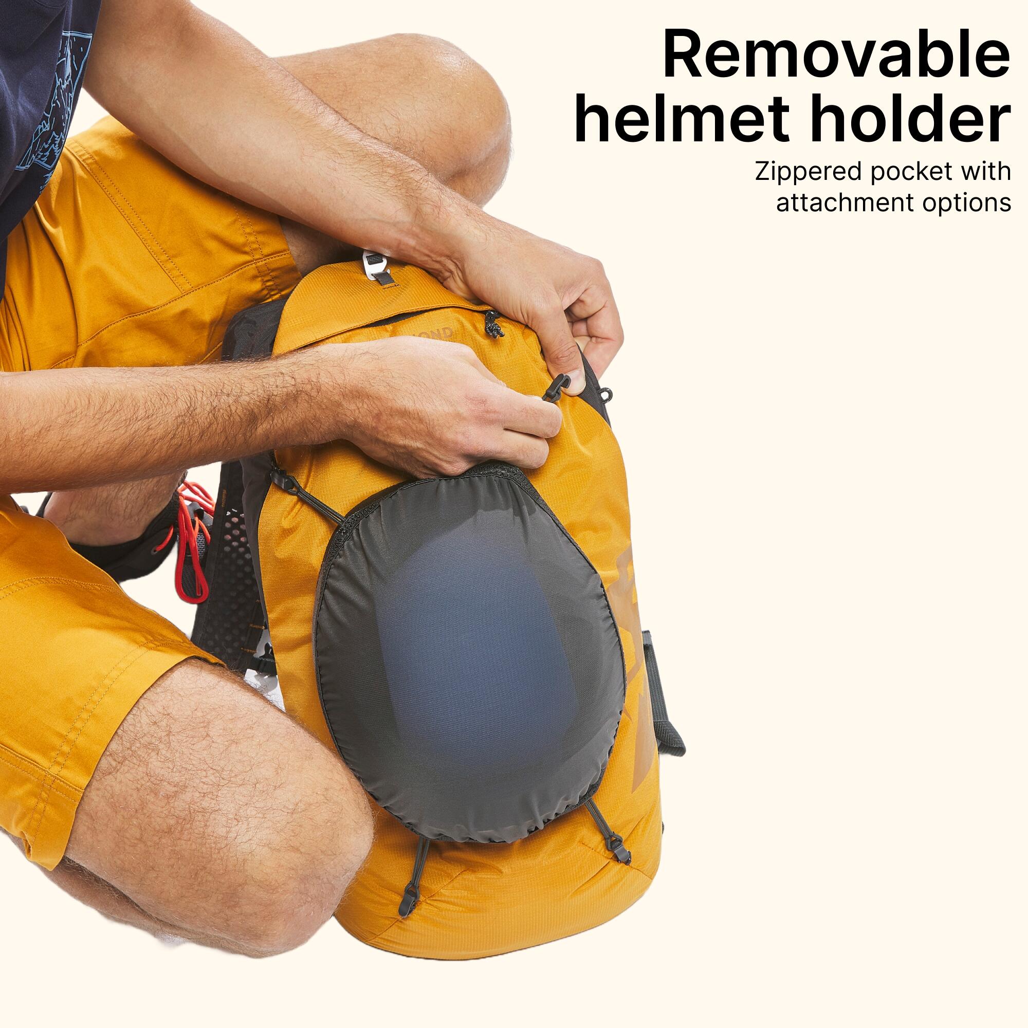 Climbing Backpack 20 Litres - ROCK 20 Ocre