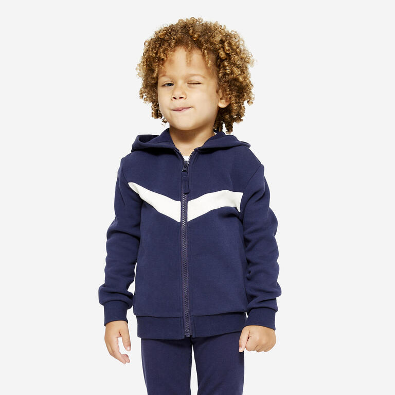 Sweatshirt Zip-Up Balita - Biru Polos
