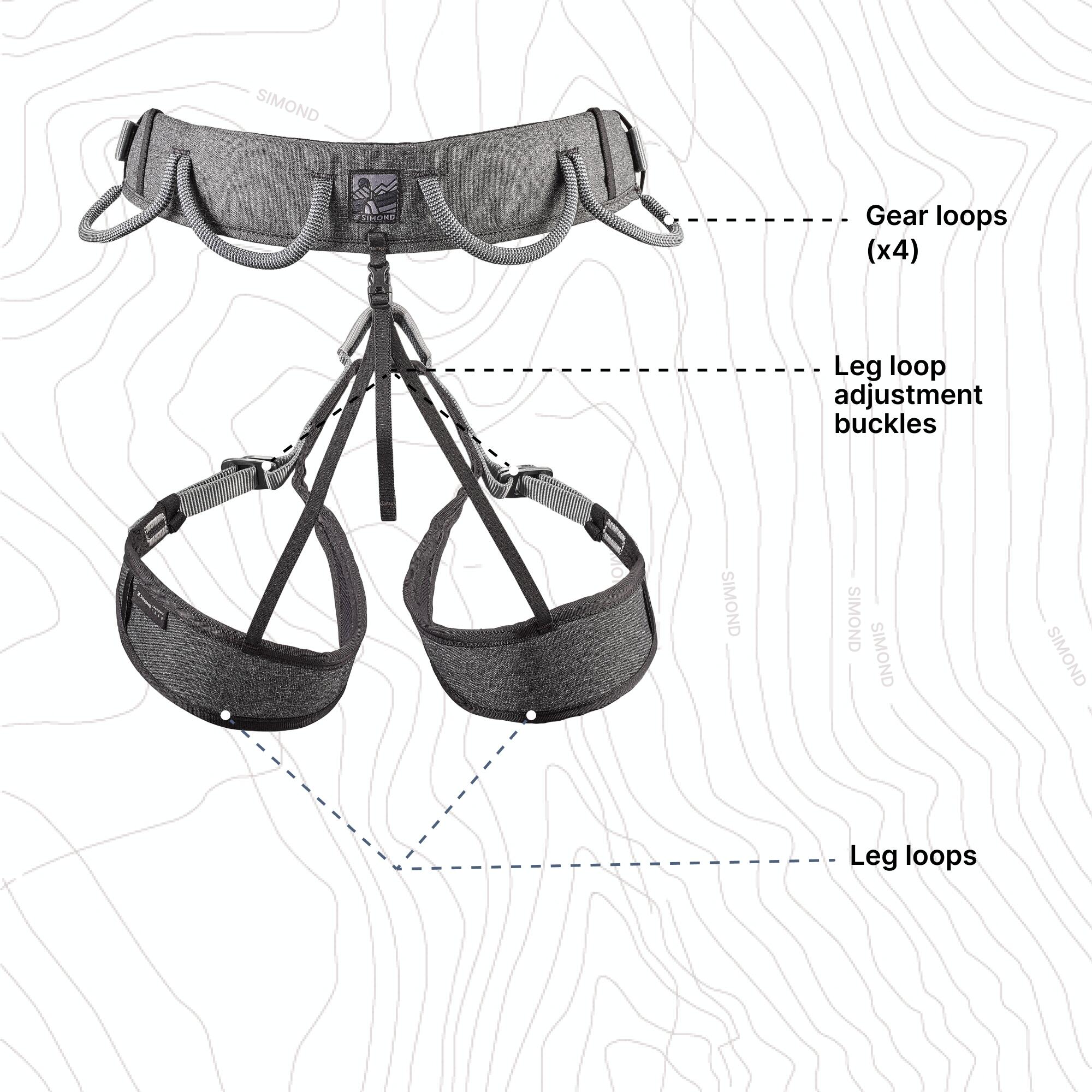 Climbing and Mountaineering Harness - Klimb Black