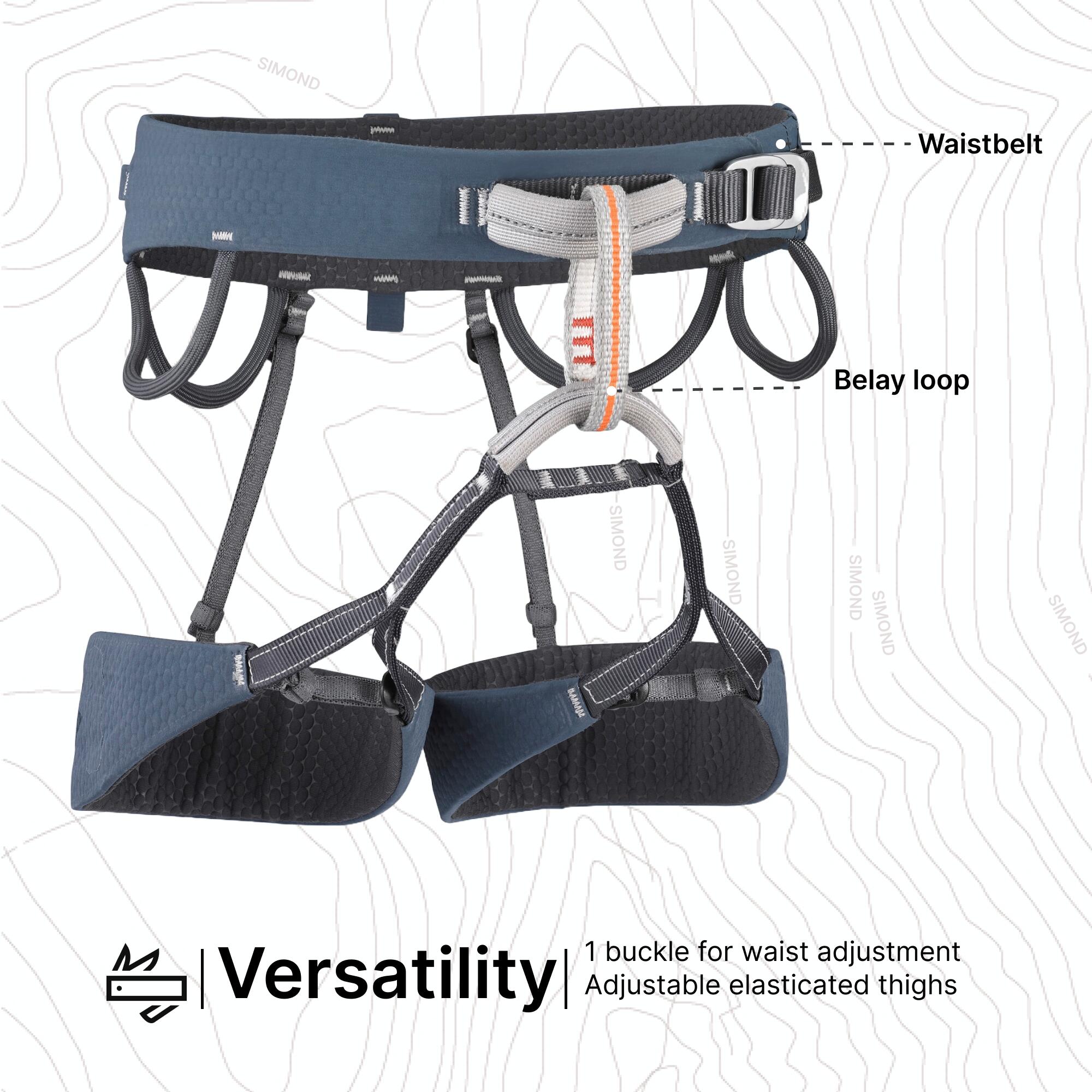 MENS HARNESS FOR ROCK CLIMBING AND MOUNTAINEERING VERTIKA BLUE