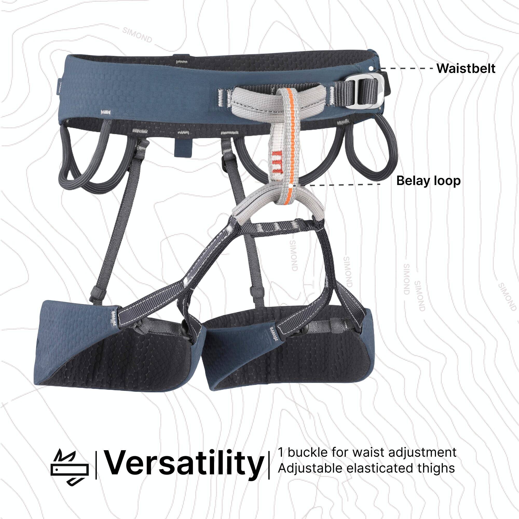 MENS HARNESS FOR ROCK CLIMBING AND MOUNTAINEERING VERTIKA BLUE -  3