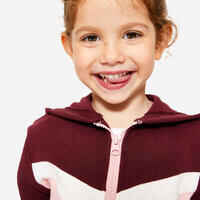Baby's Zip-Up Sweatshirt - Plain Burgundy/Pink