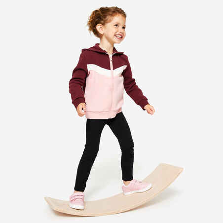 Baby's Zip-Up Sweatshirt - Plain Burgundy/Pink