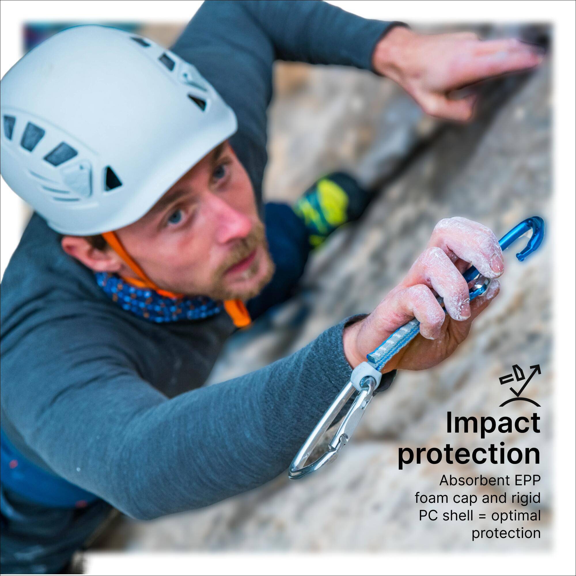 CLIMBING AND MOUNTAINEERING HELMET -  ROCK GREY -  5
