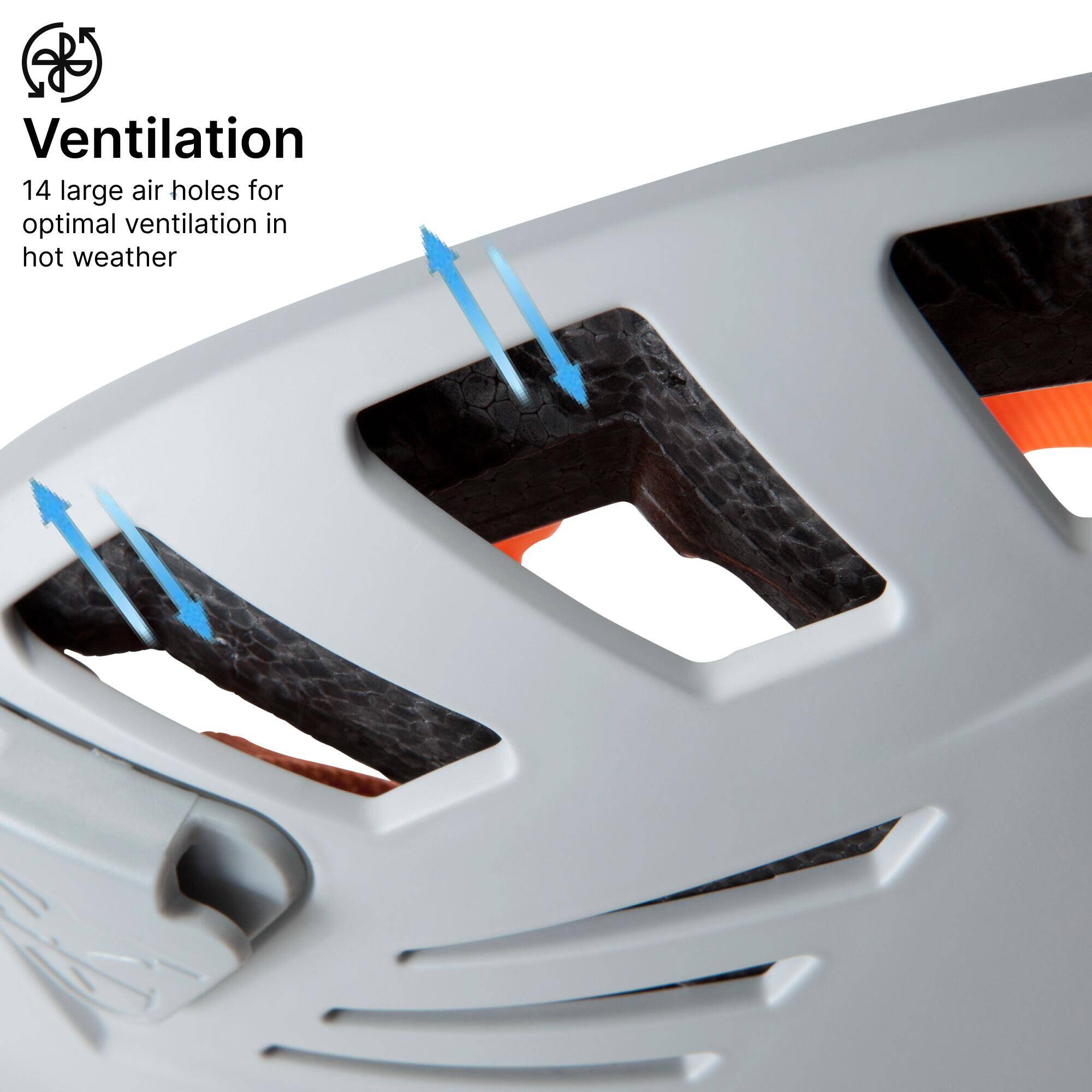 CLIMBING AND MOUNTAINEERING HELMET -  ROCK GREY -  4