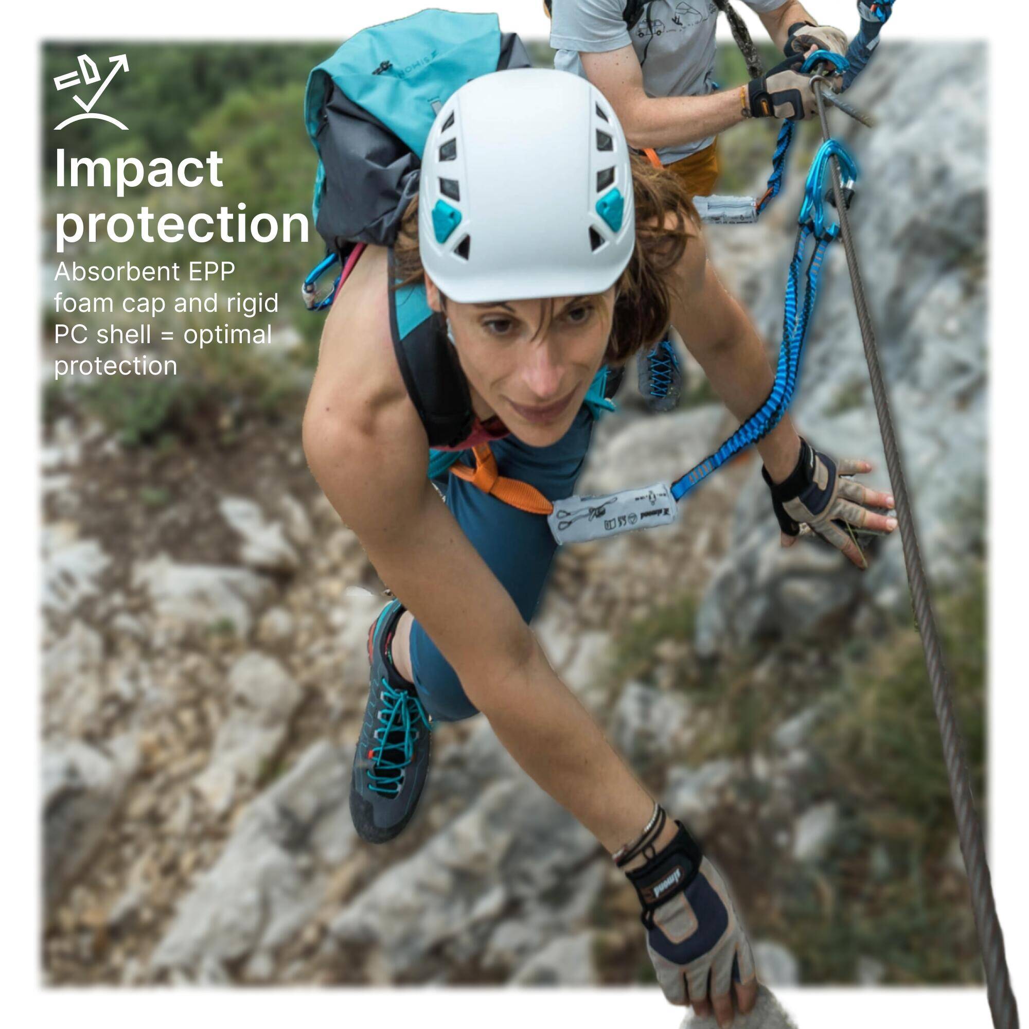 CLIMBING AND MOUNTAINEERING HELMET - ROCK BLUE -  4