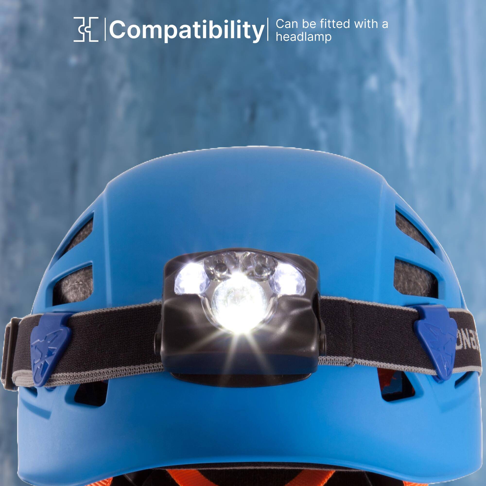 CLIMBING AND MOUNTAINEERING HELMET - ROCK BLUE -  3