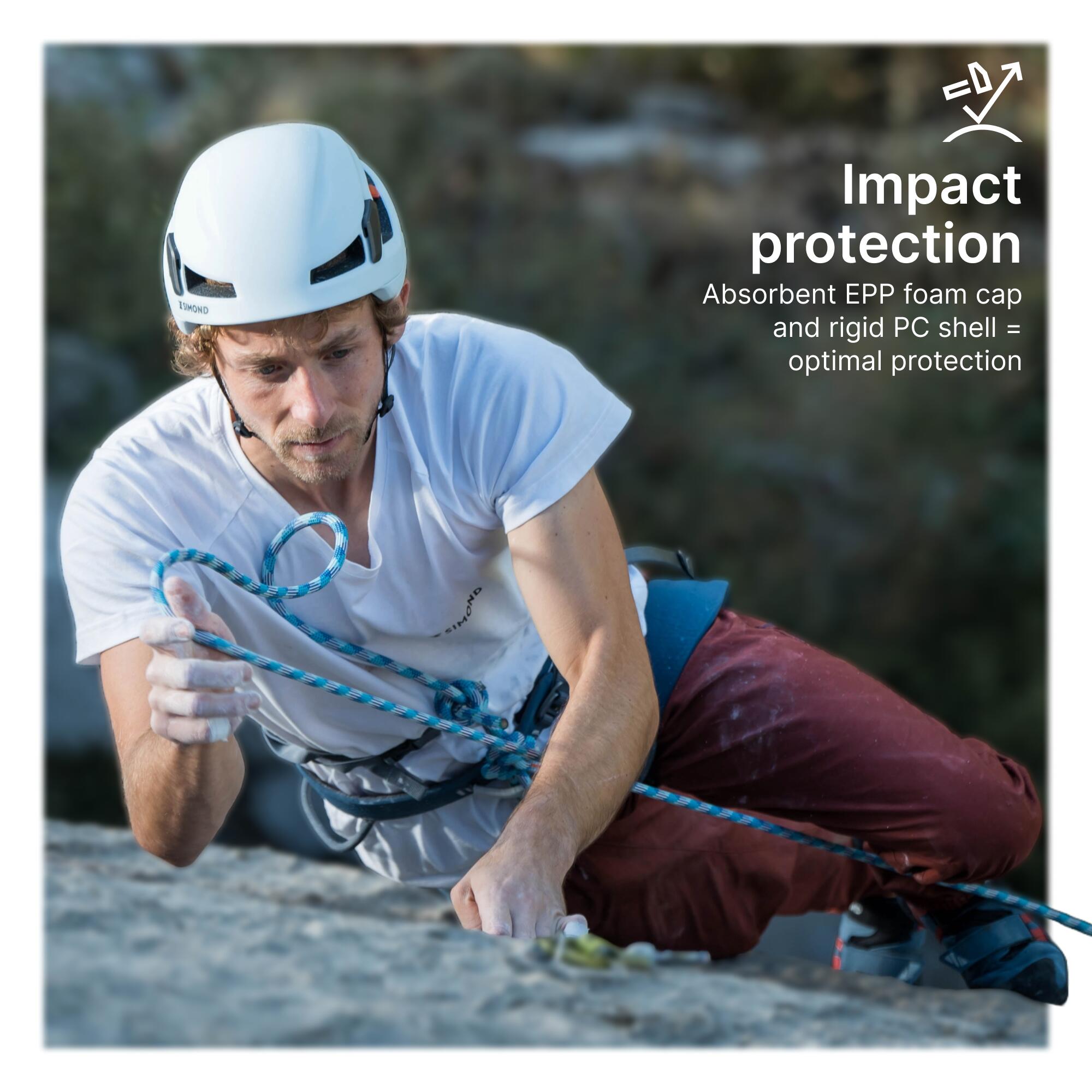 Climbing and Mountaineering Helmet - Edge White/Red - SIMOND