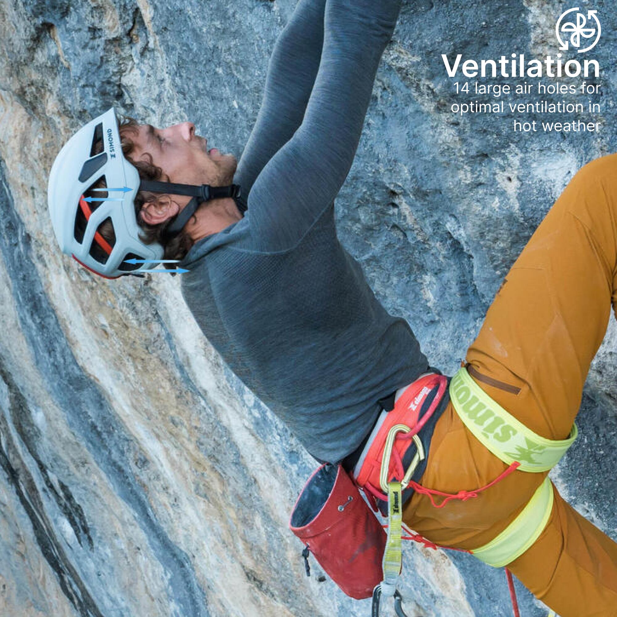 Climbing and Mountaineering Helmet - Edge White/Red - SIMOND