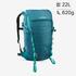 Mountaineering backpack 22 litres - MOUNTAINEERING 22 green blue