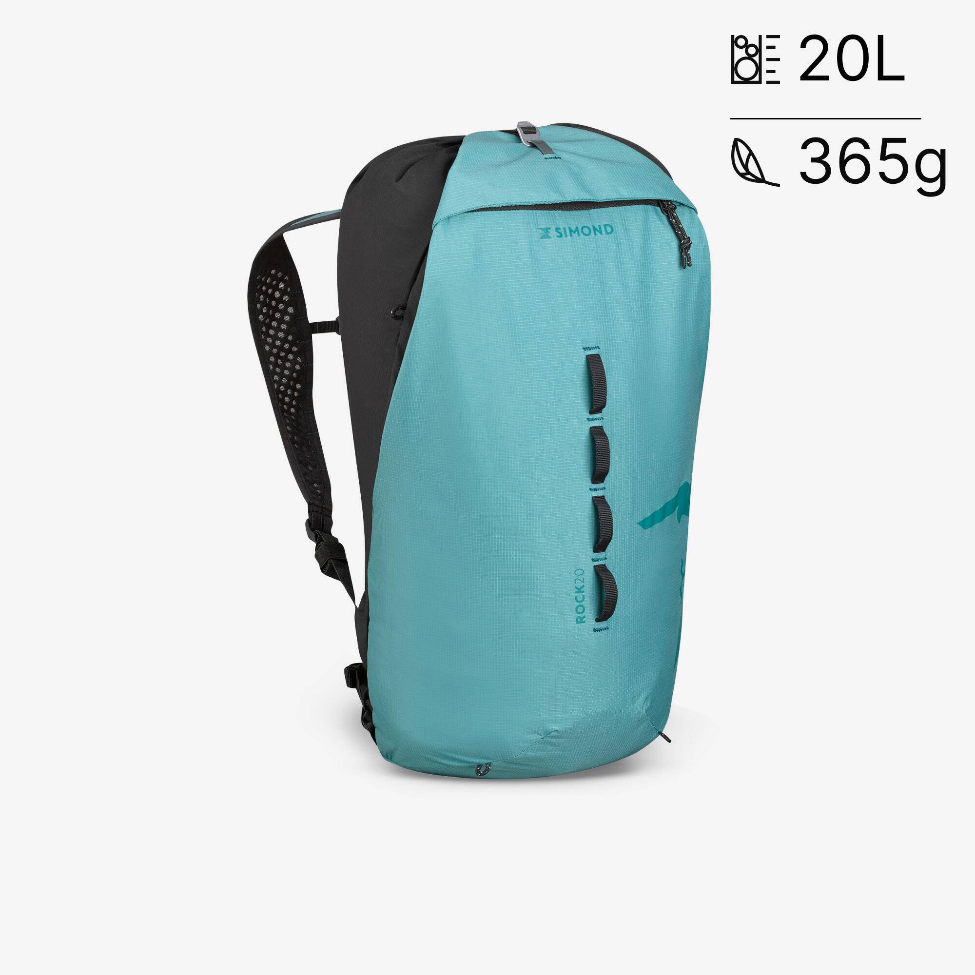 Climbing Backpack 20 Litres ROCK 20 Turquoise