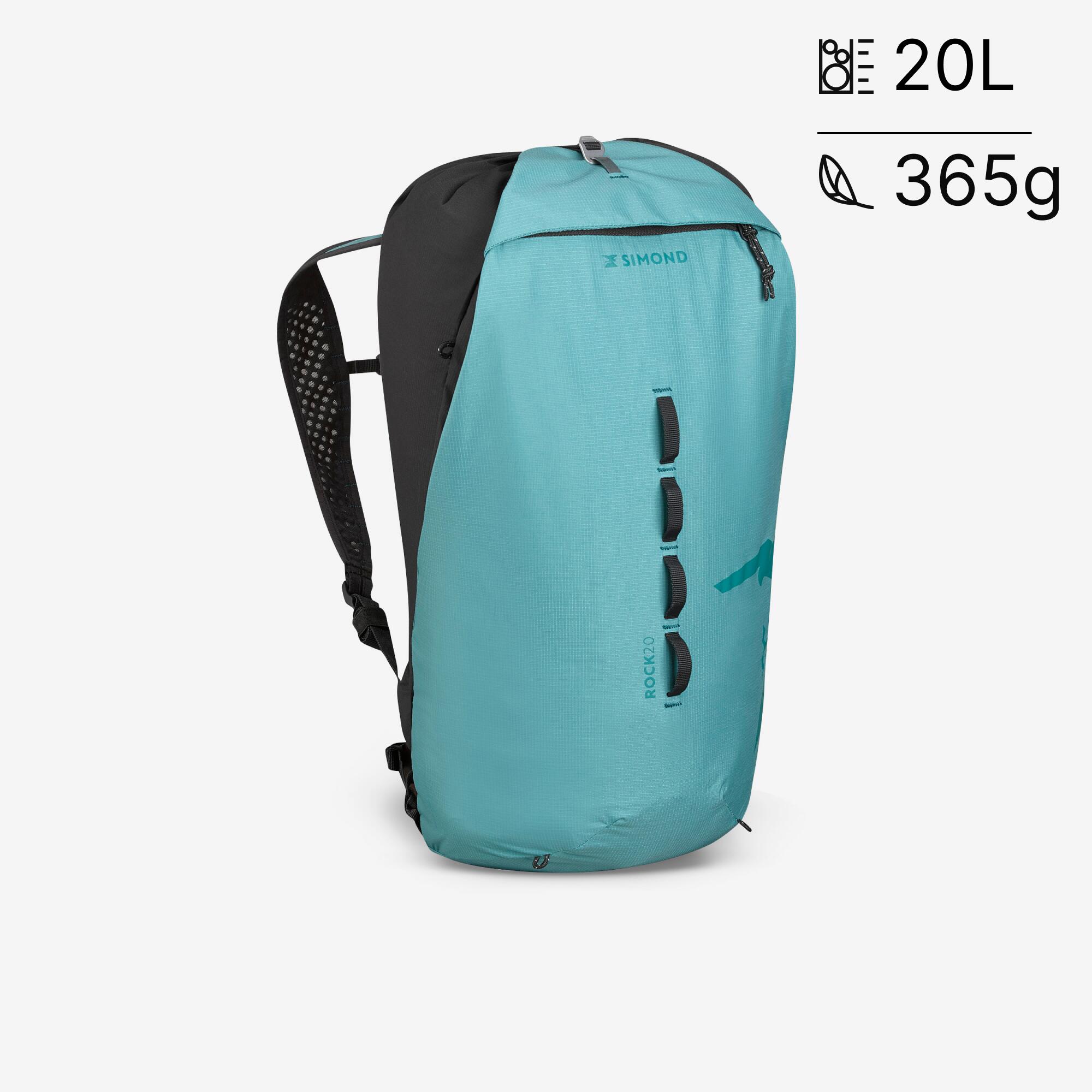 Climbing Backpack 20 Litres ROCK 20 Turquoise