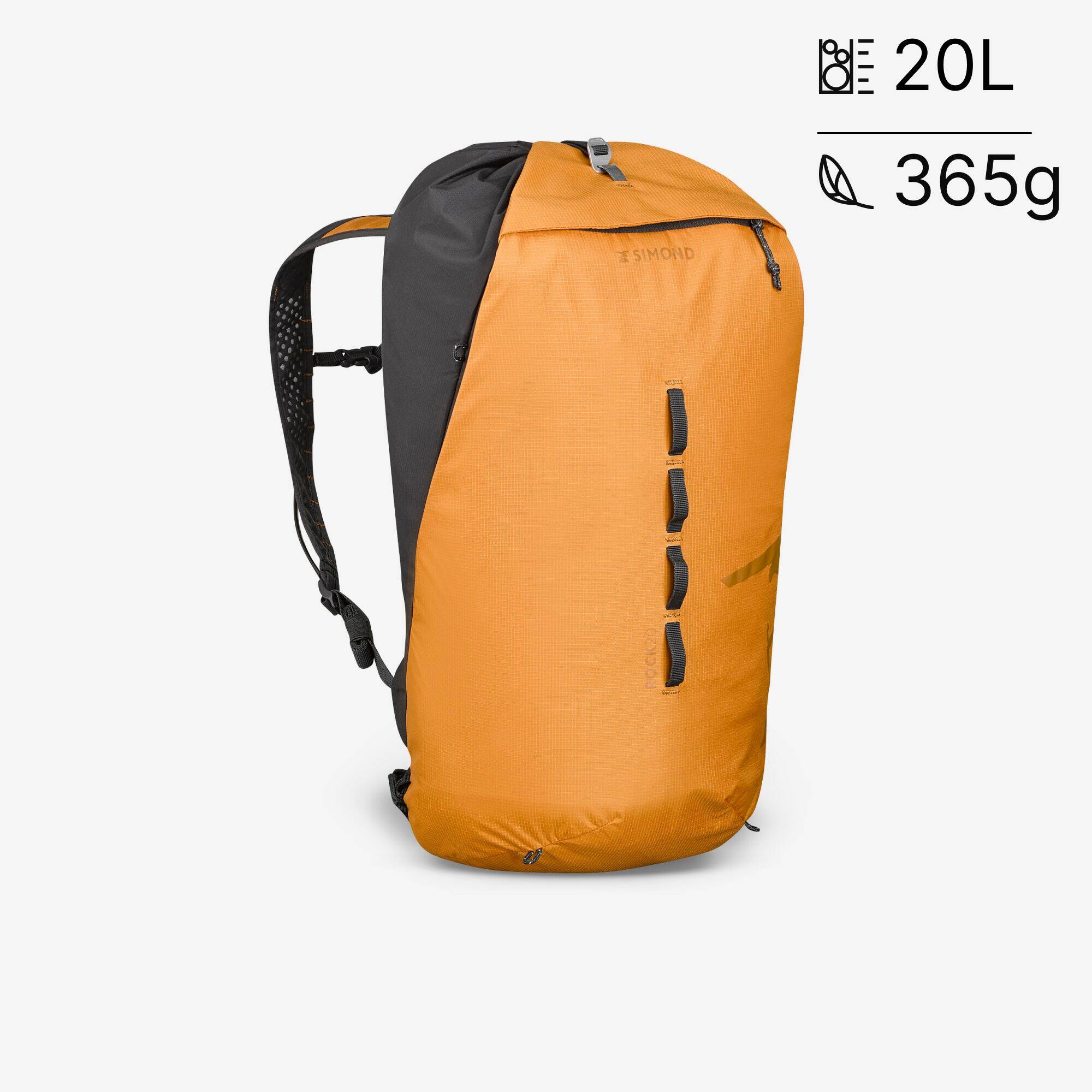Climbing Backpack 20 Litres - ROCK 20 Ocre -  1