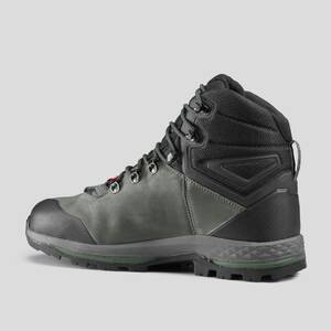 Men Waterproof Trekking Shoes High Ankle with CONTACT® Grip Khaki - MT100
