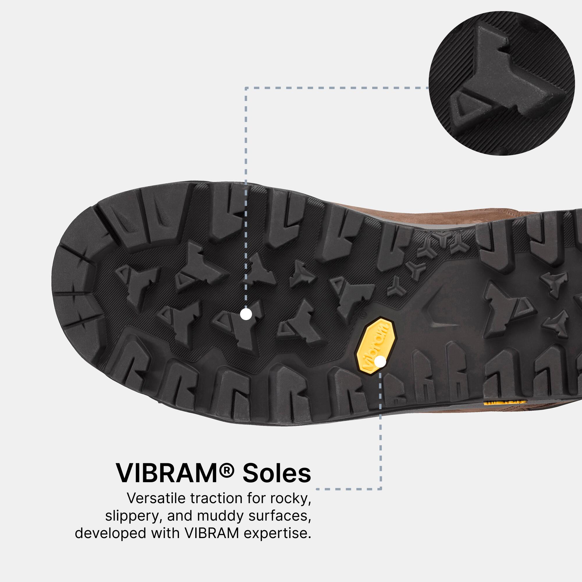 Men's Leather Boots Waterproof Vibram MT500 Brown