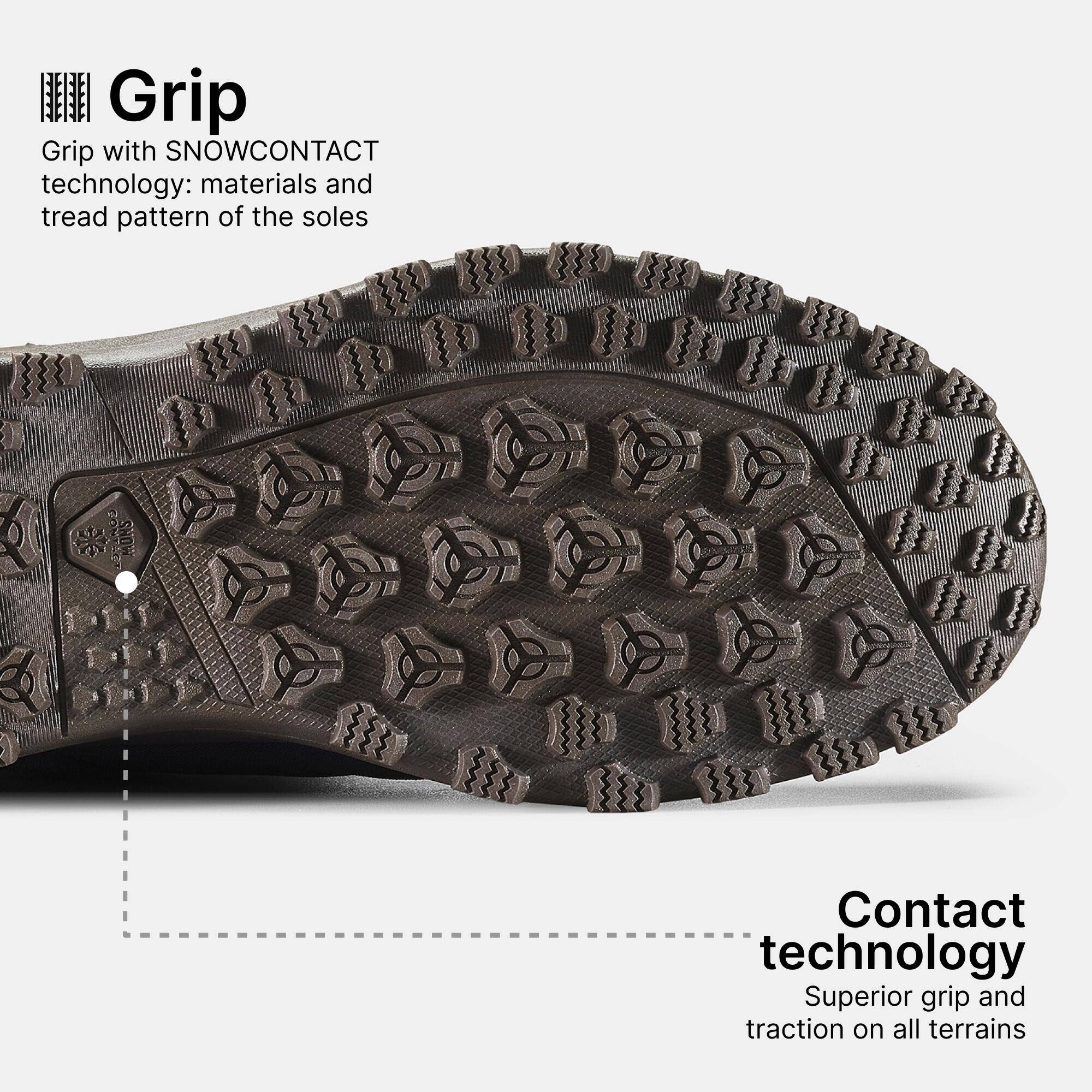 Women’s warm and waterproof snow hiking boots NH100 Rip-tab - Black -  4