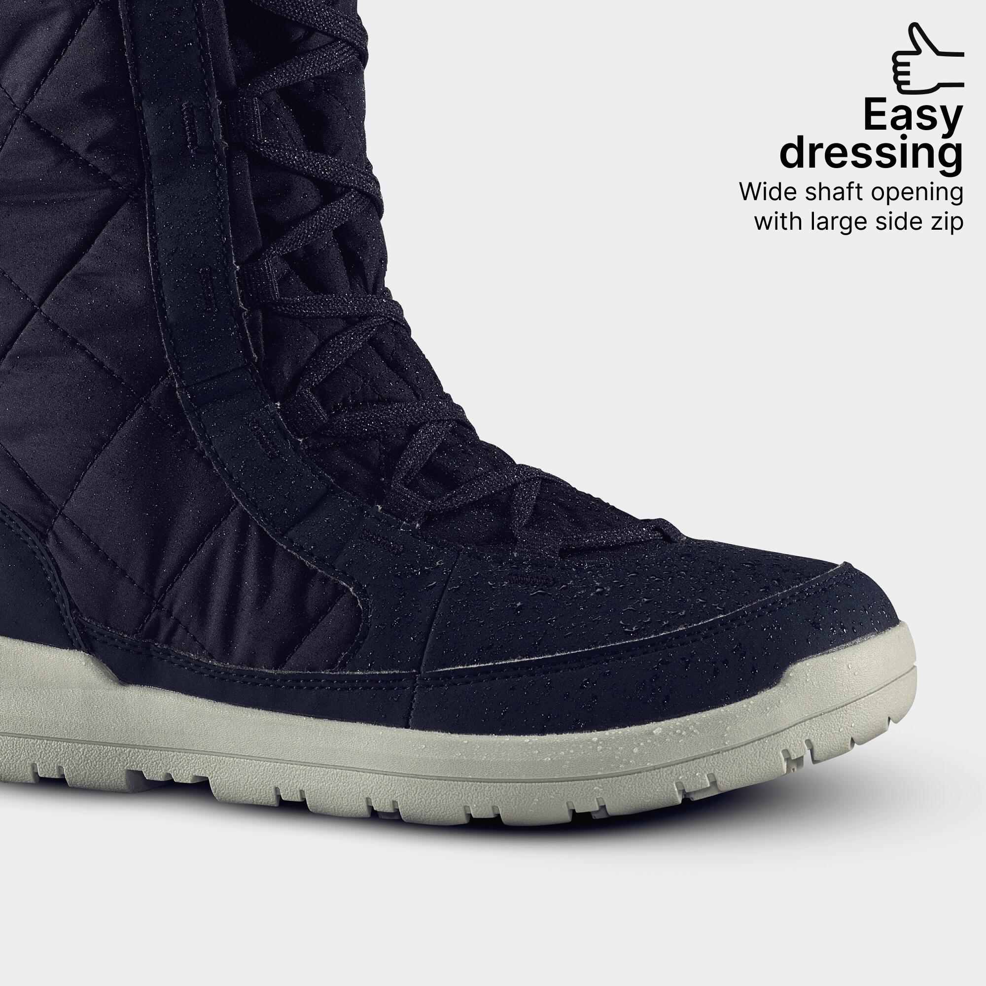 Women’s warm and waterproof snow boots, NH500 High - Blue