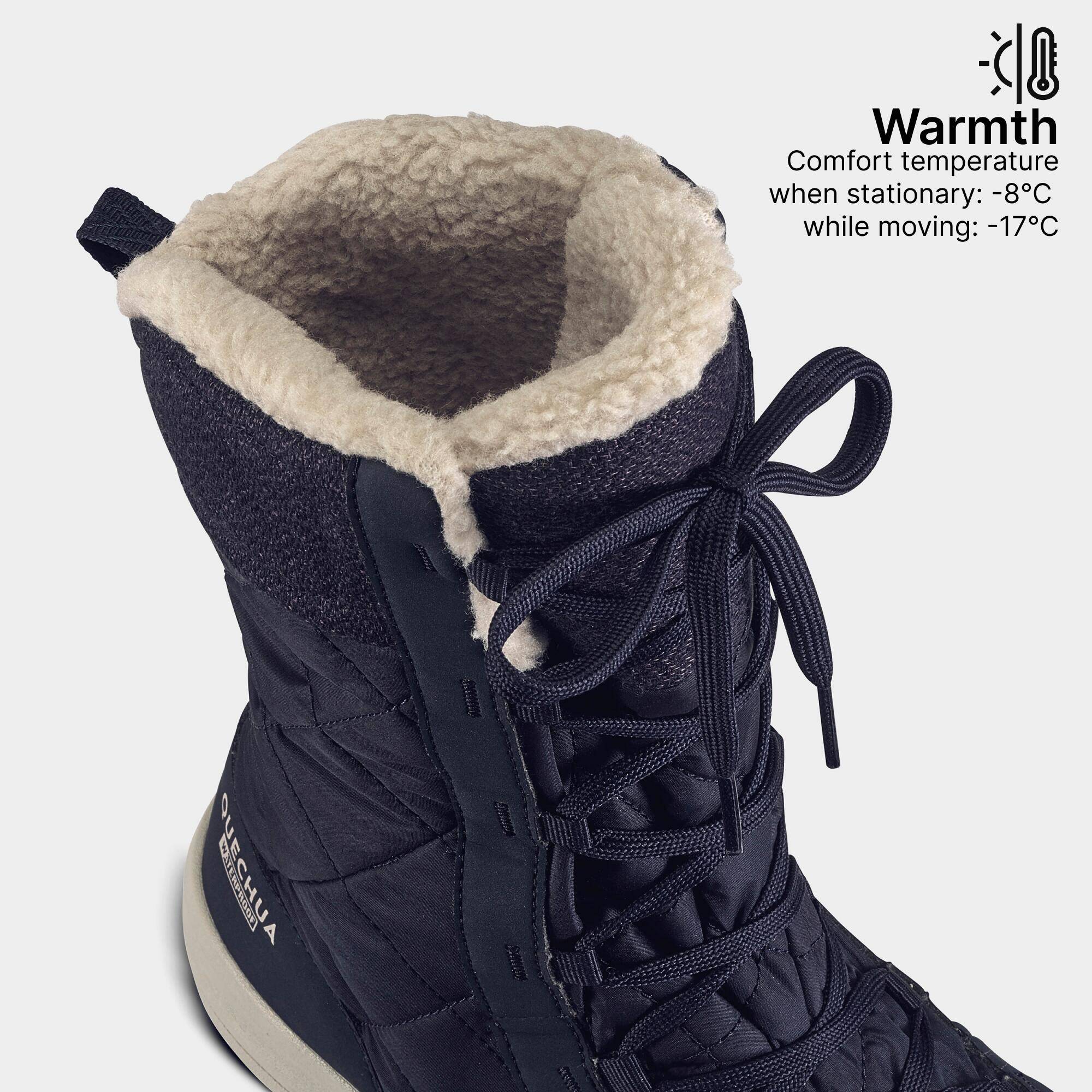 Women’s warm and waterproof snow boots, NH500 High - Blue -  5