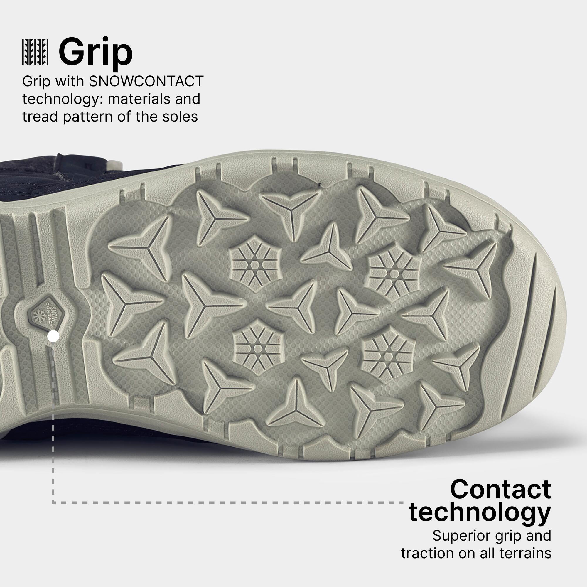 Women’s warm and waterproof snow boots, NH500 High - Blue