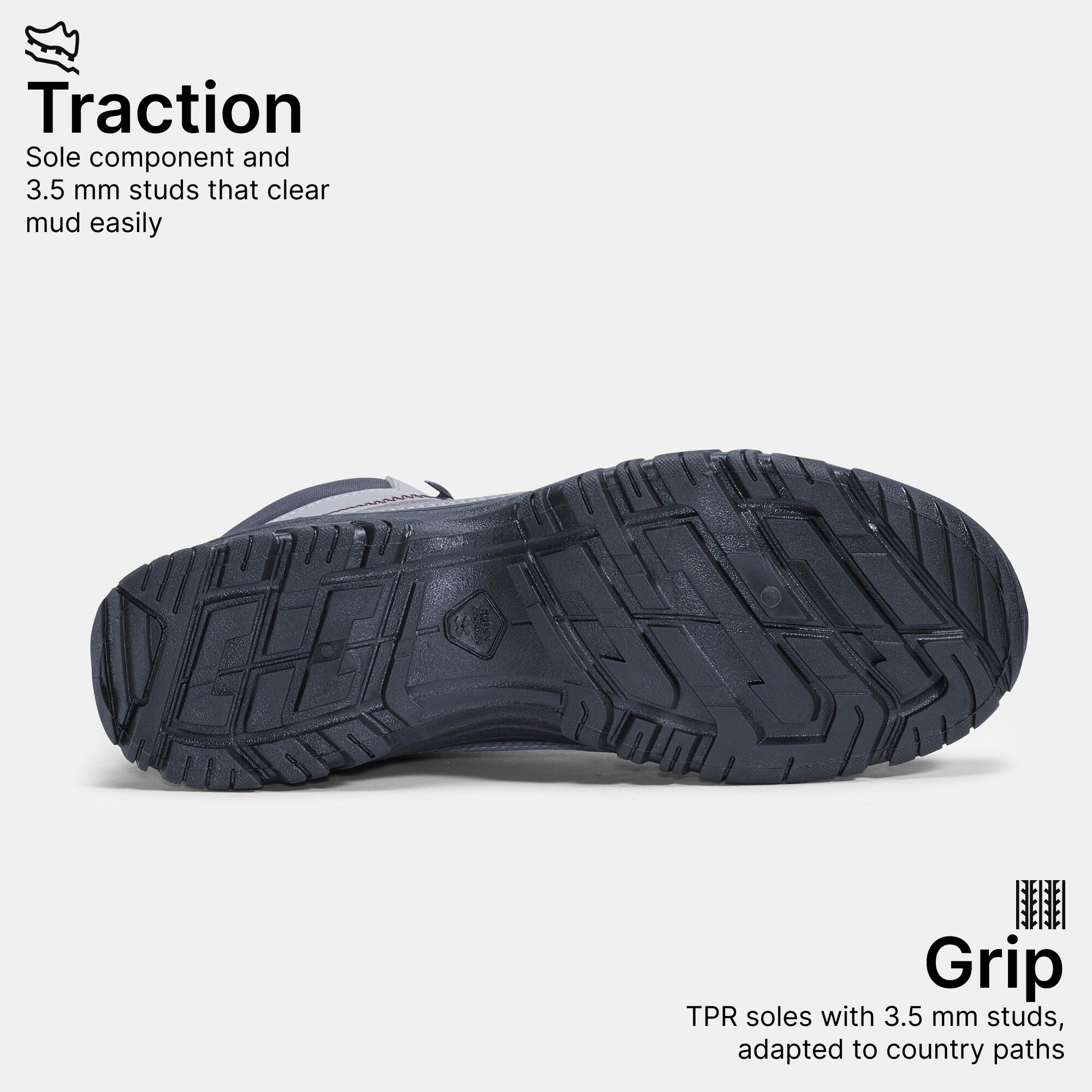 Women Mid Ankle Hiking Shoes Black - NH100