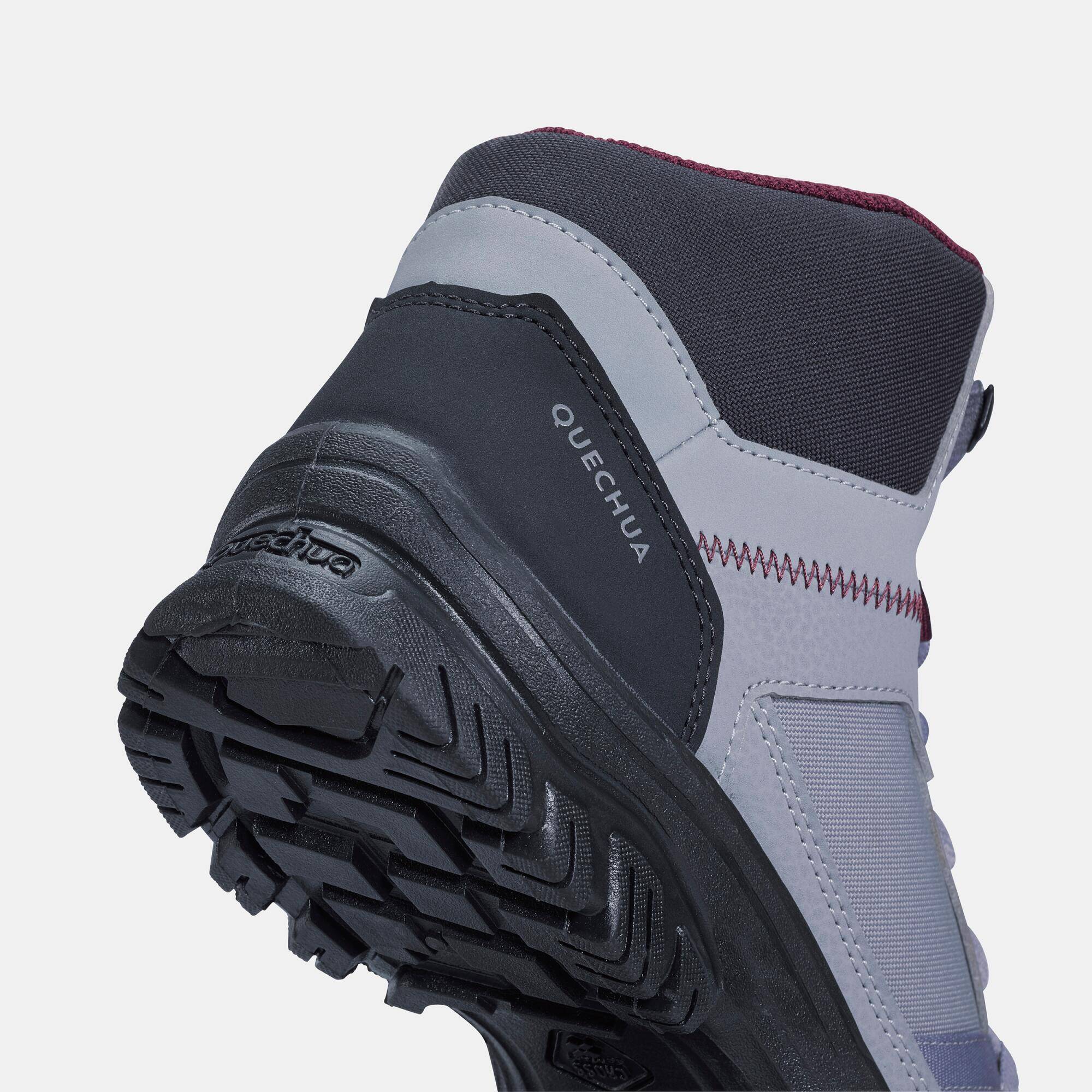 Women Mid Ankle Hiking Shoes Black - NH100 -  2