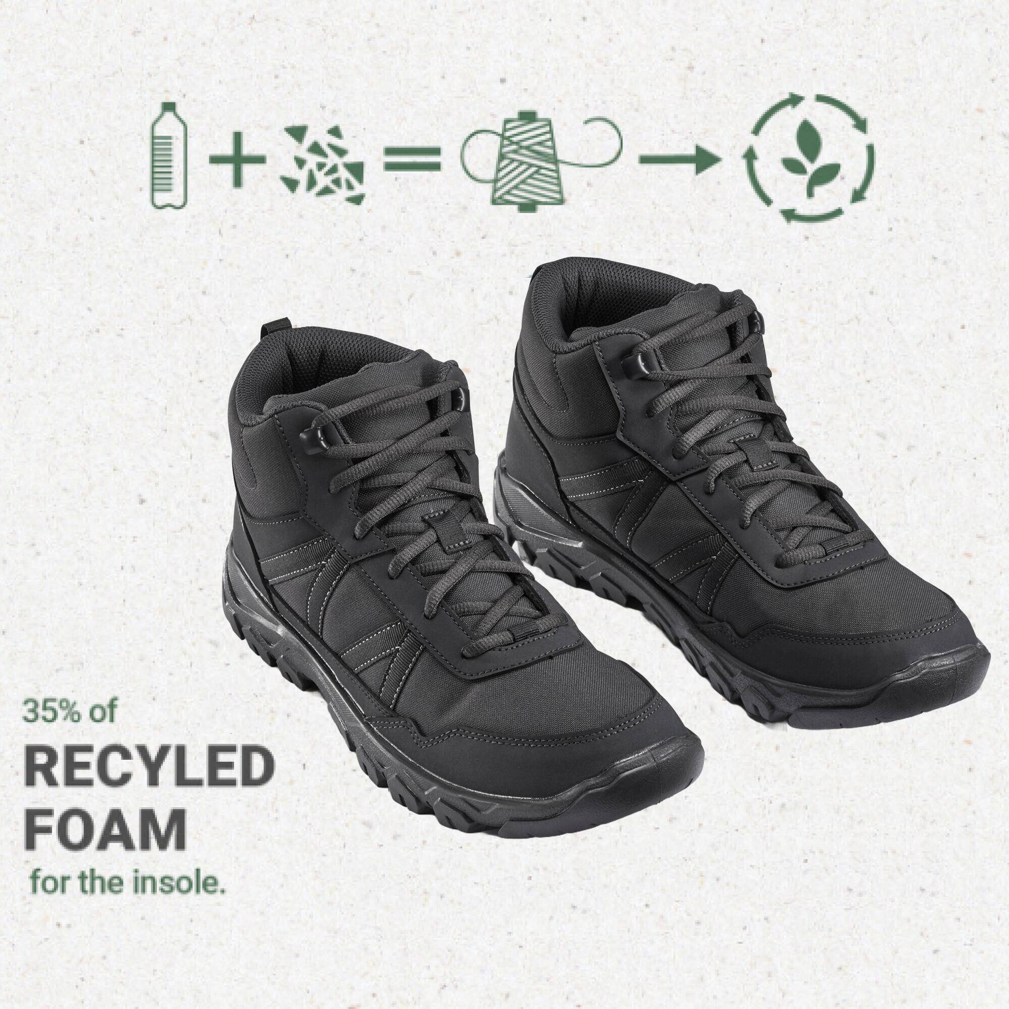 Men Mid Ankle Hiking Shoes Black - NH100 -  5