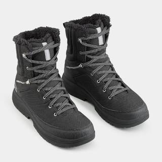 Men’s warm and waterproof hiking boots, NH100 - Black