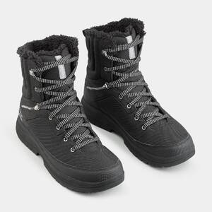 Men’s warm, waterproof hiking boots, NH100 High - Black