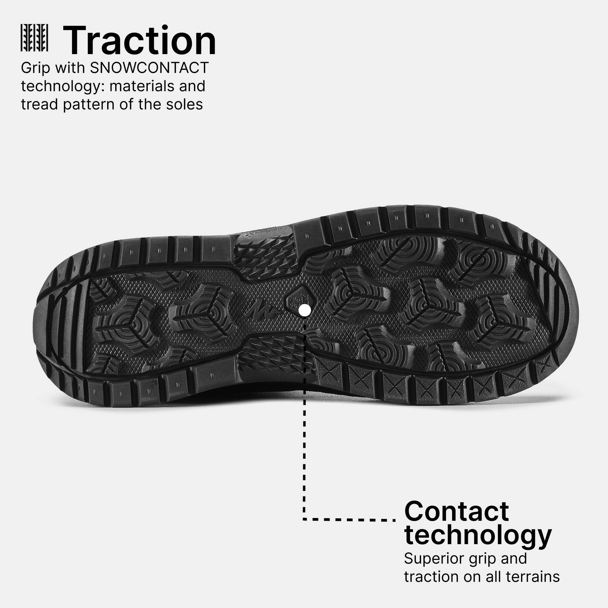 Men’s warm and waterproof hiking boots, NH100 High - Black -  4