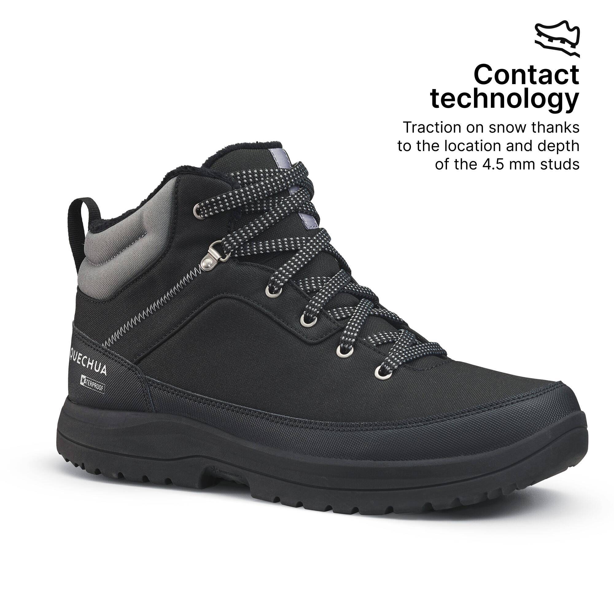 Men’s warm and waterproof hiking boots - SH100 Mid-height -  5