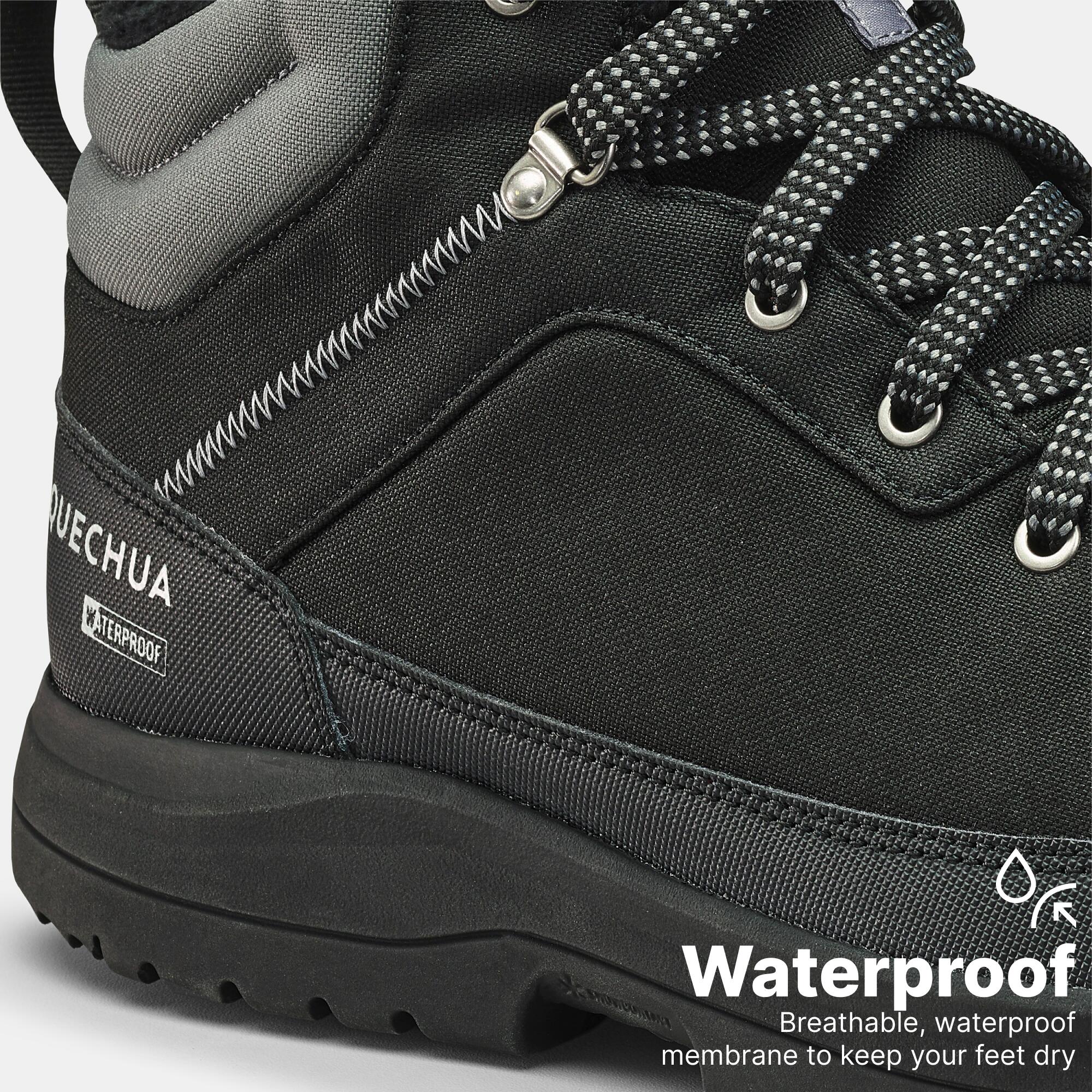 Men’s warm and waterproof hiking boots - SH100 Mid-height