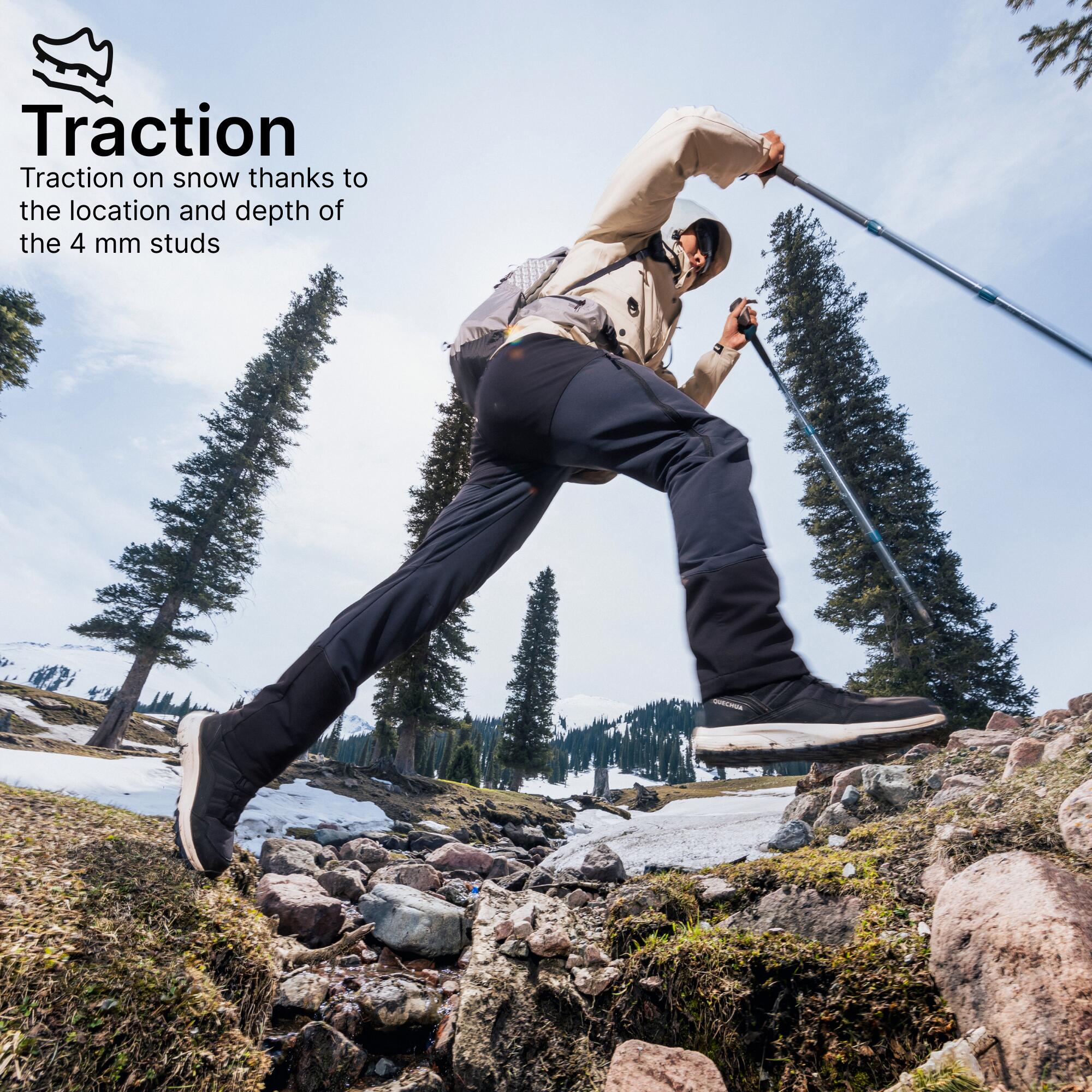 Men’s Warm and Waterproof Hiking Boots NH500 Mid - Black