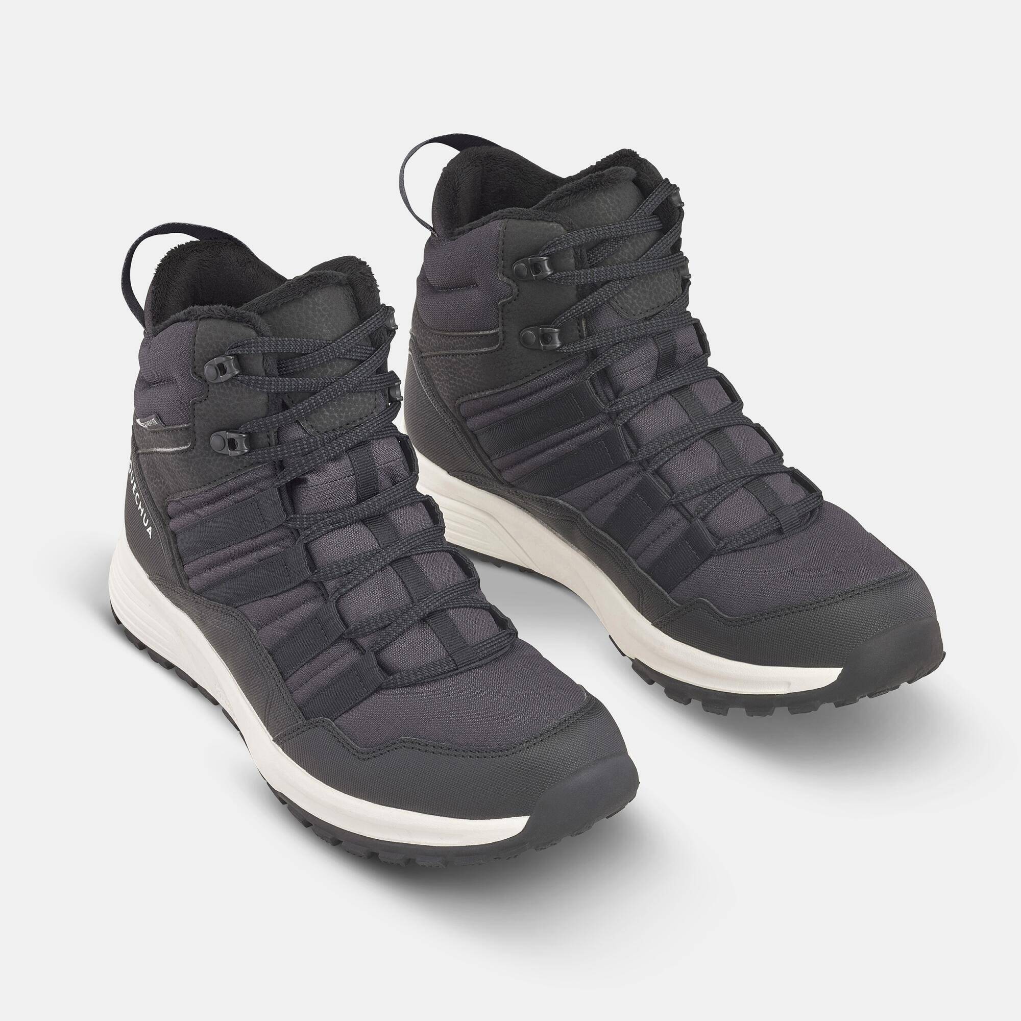 Men’s Warm and Waterproof Hiking Boots NH500 Mid - Black