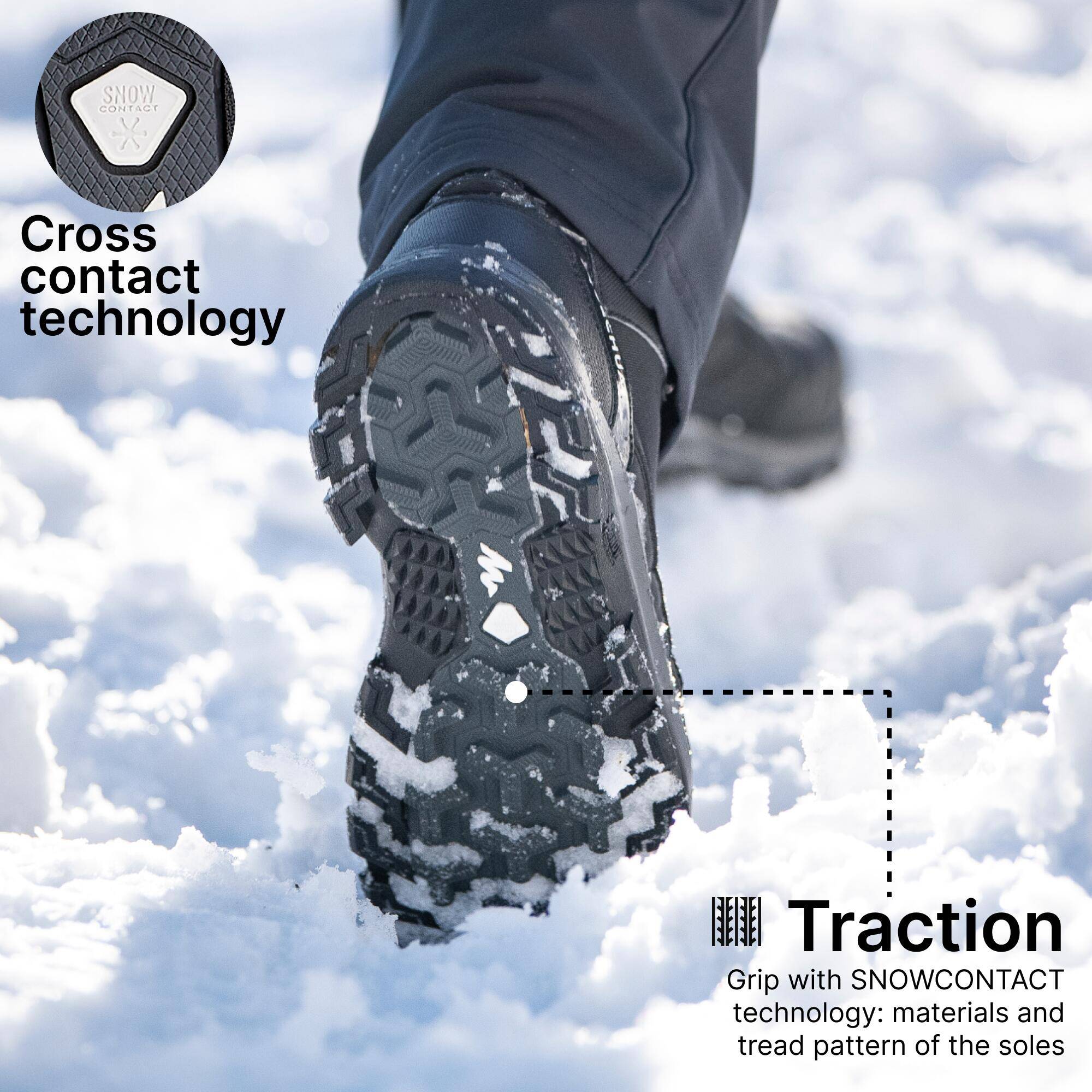 Men’s Warm and Waterproof Hiking Boots - SH500 mountain MID -  4