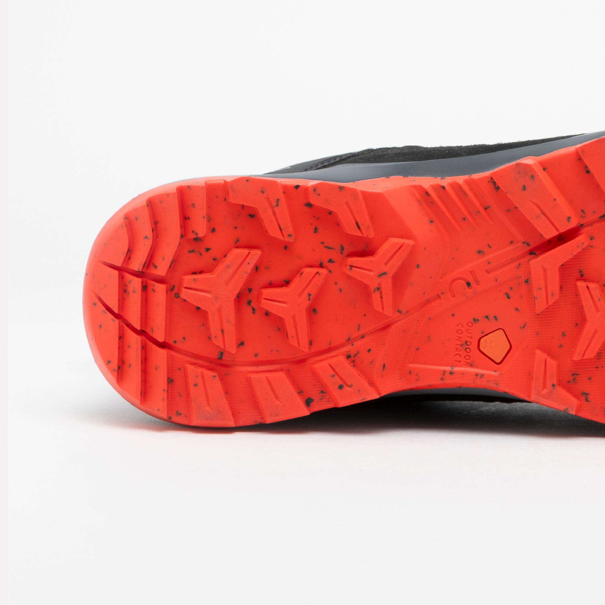 Men Waterproof Hiking Shoes Low Ankle with Cushion Comfort Black - MH500