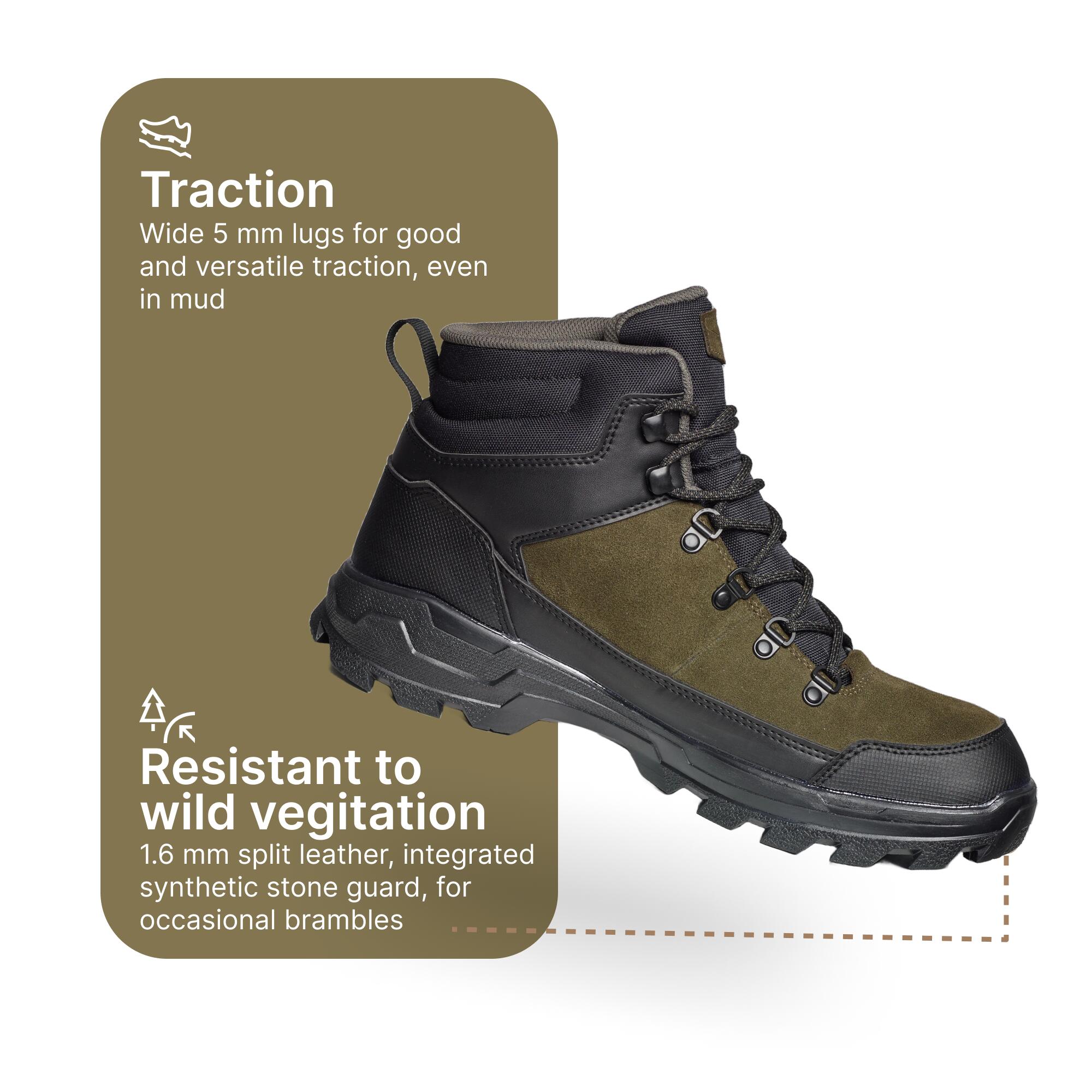 Outdoor Waterproof Boots Crosshunt 100 - Green