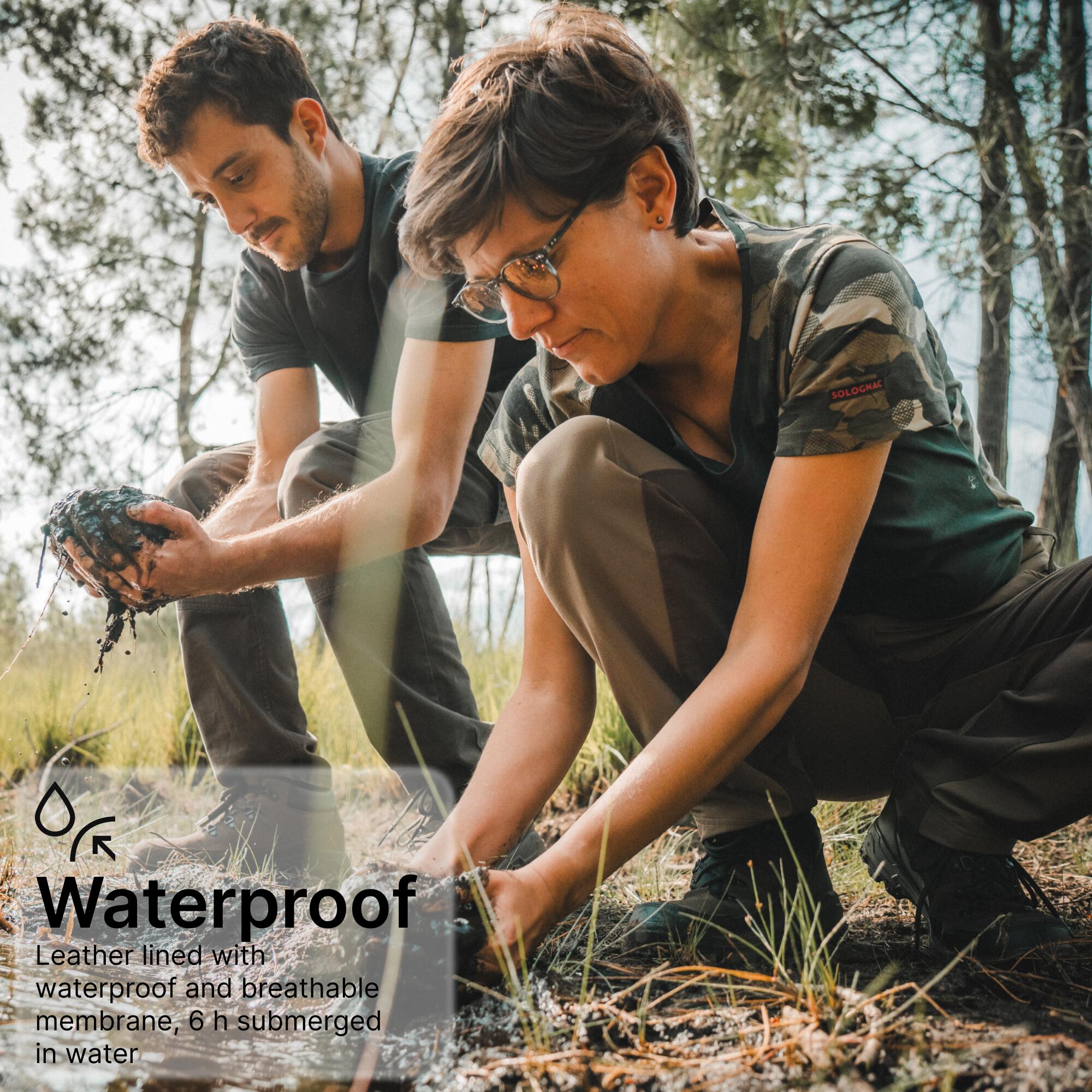 Outdoor Waterproof Boots Crosshunt 100 - Green