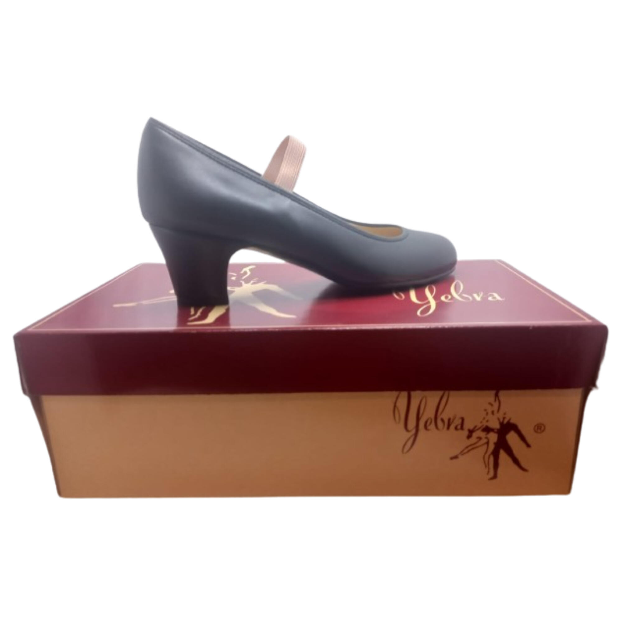 Zapatos Flamenco Yebra Mujer/Niña sin clavos negro 5/7