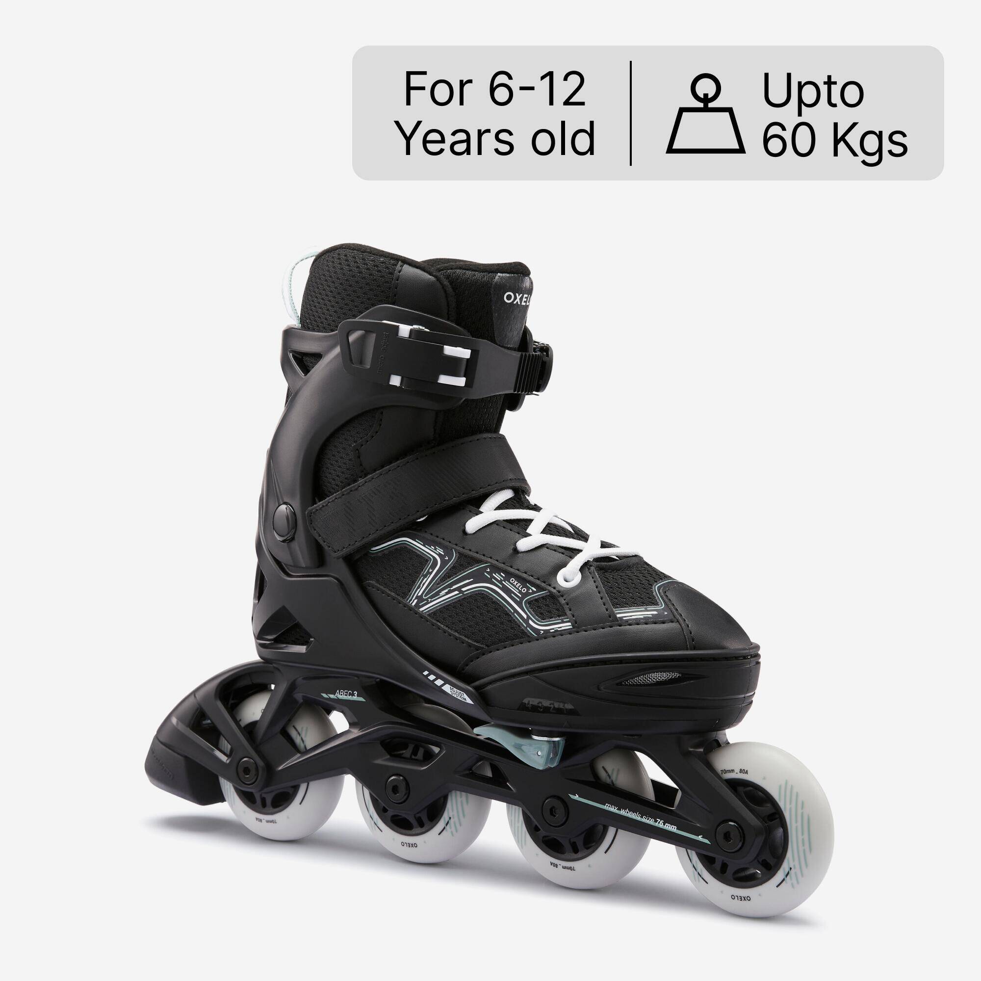 Kids Skating Shoes Inline Fit 3 Black -  1