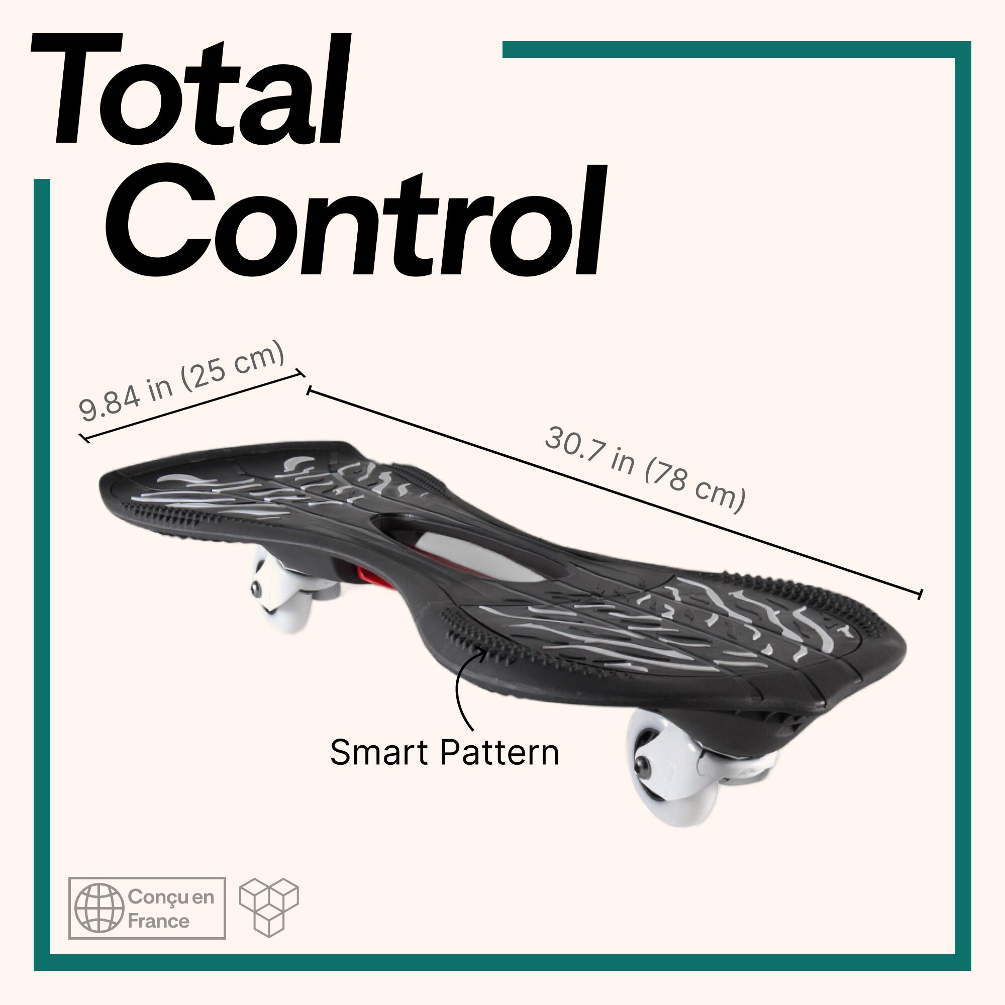 Oxelo Waveboard Black and White