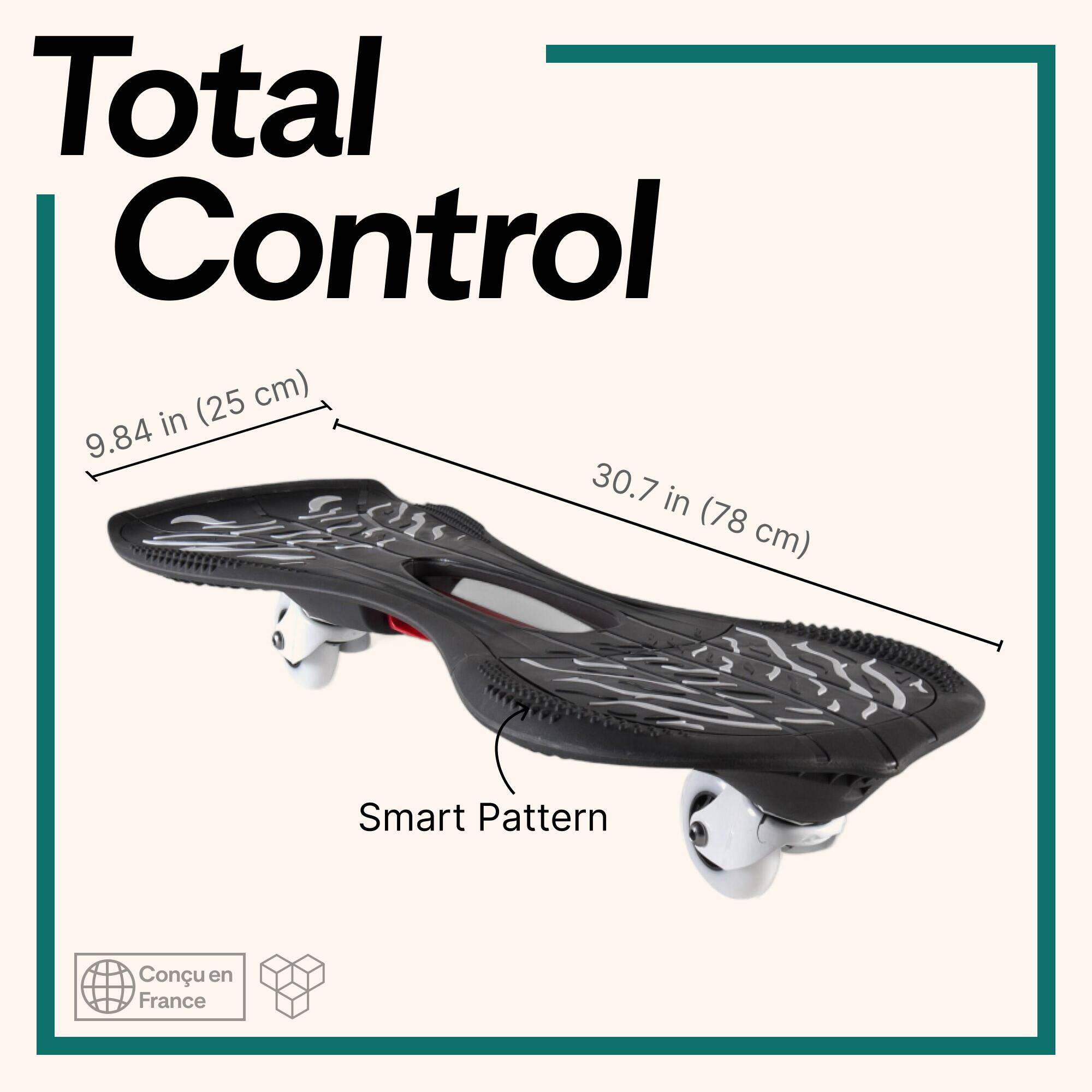 Oxelo Waveboard Black and White -  3