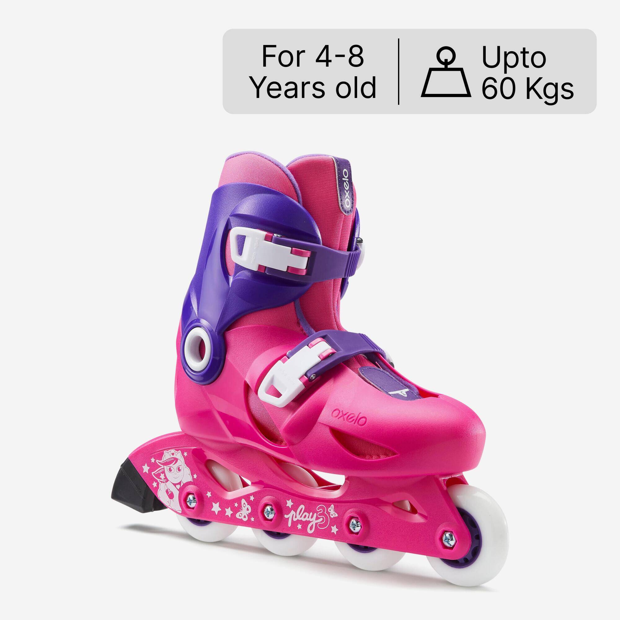 Kids Skating Shoes Inline Play 3 Pink -  1