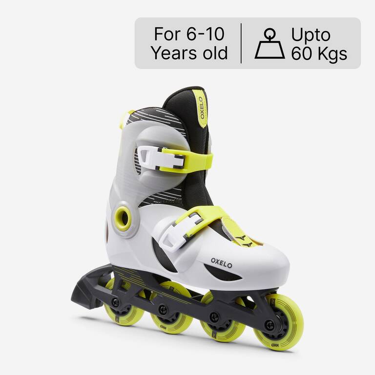 Kids Skating Shoes Inline Play 5 White