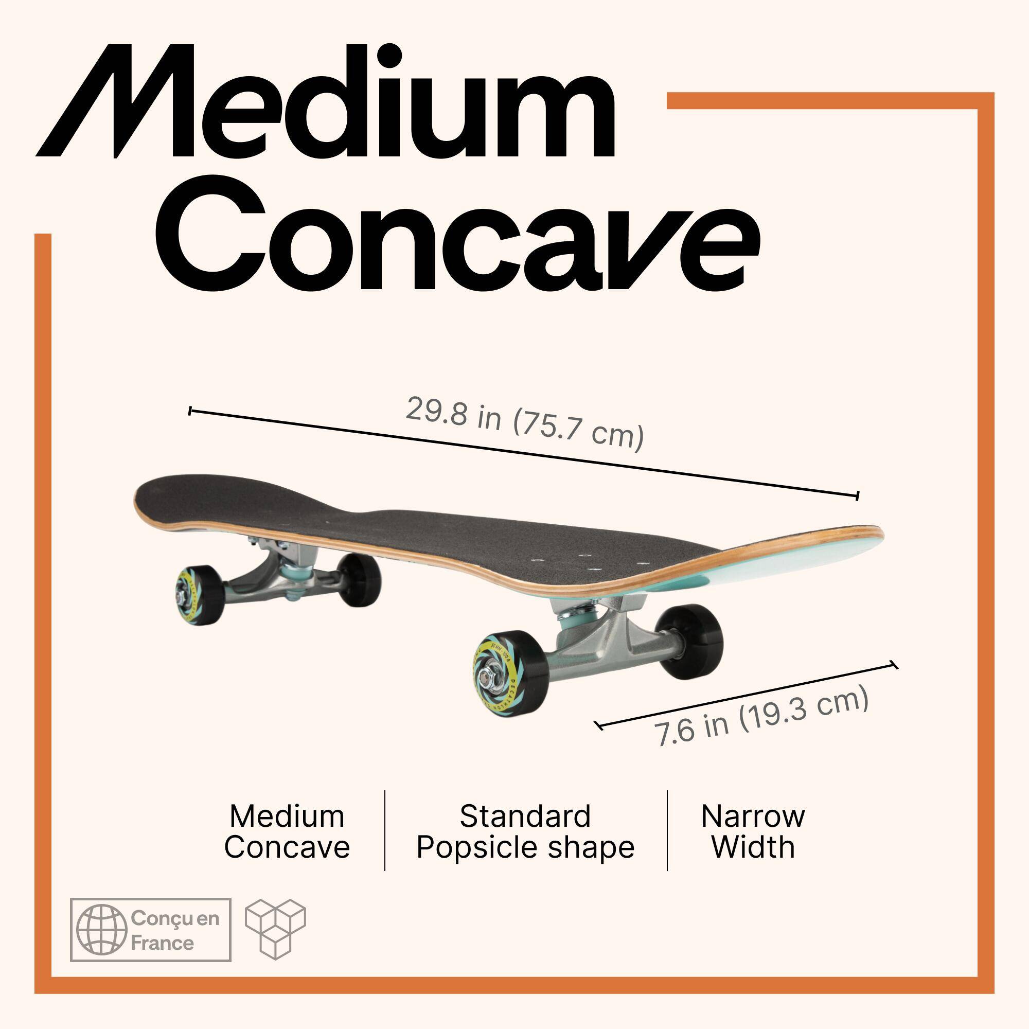 Kids' Skateboard 8-12 Years CP100 Mid Size 7.6" - Cosmic -  3