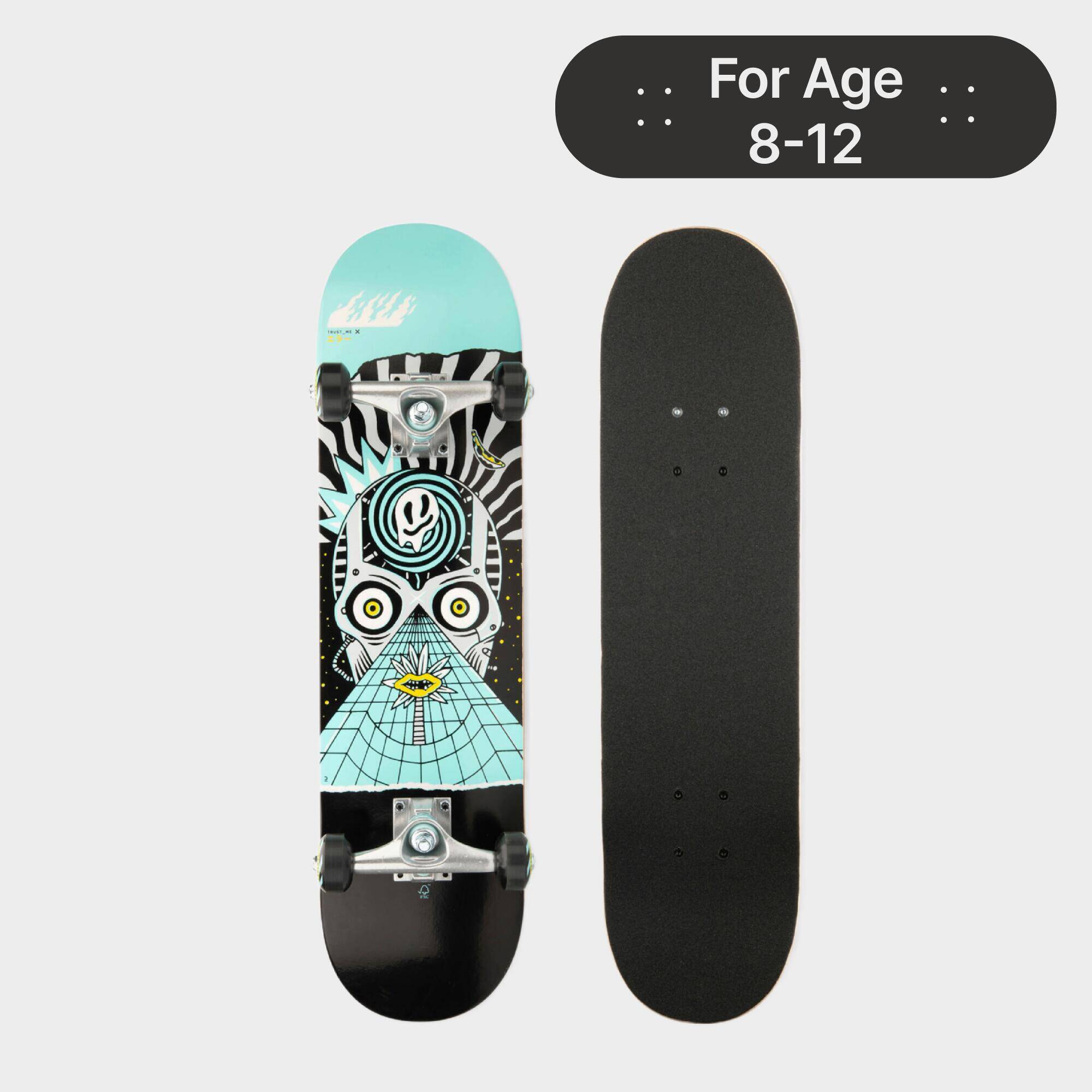 Kids' Skateboard 8-12 Years CP100 Mid Size 7.6" - Cosmic