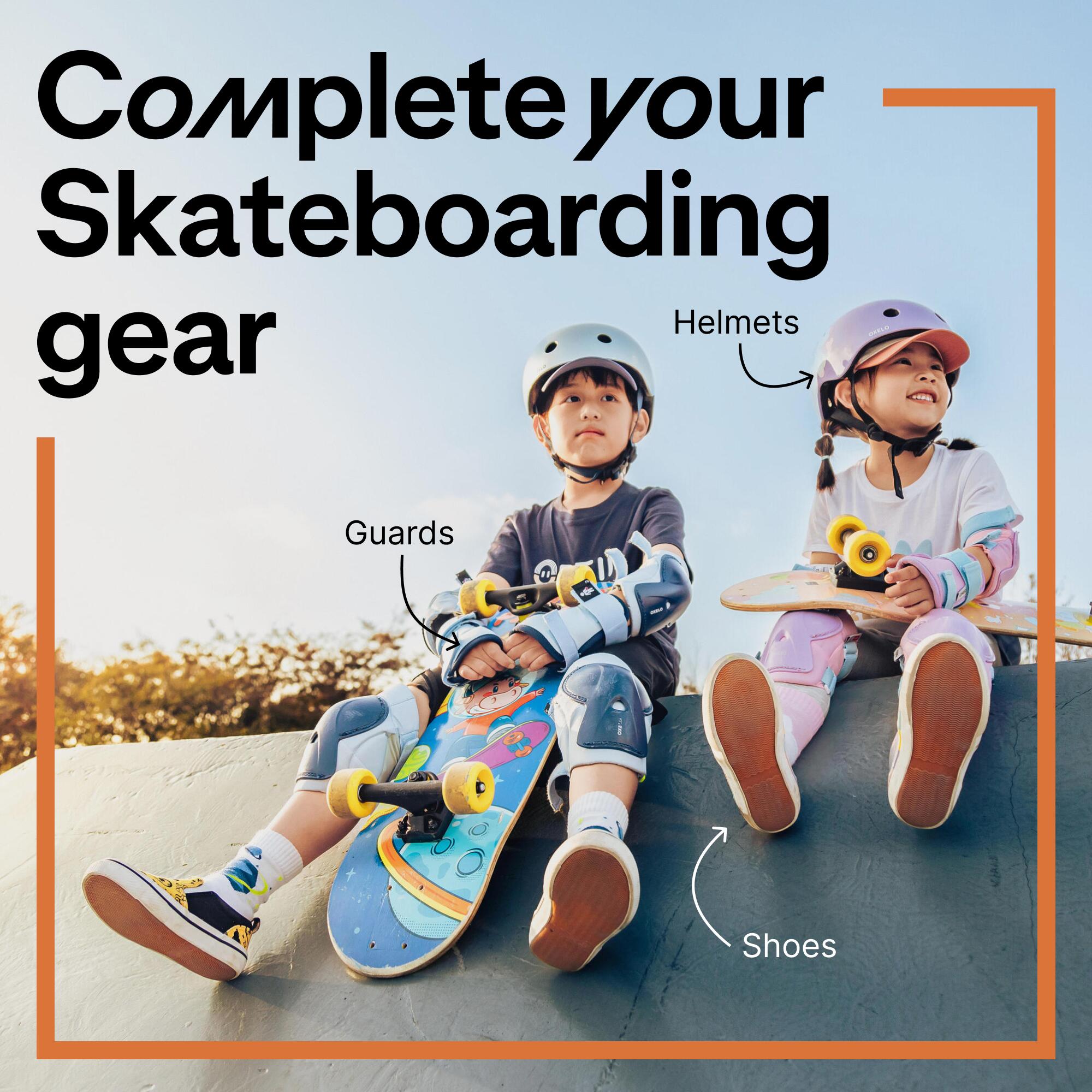 Kids' Skateboard 8-12 Years CP100 Mid Size 7.6" - Cosmic